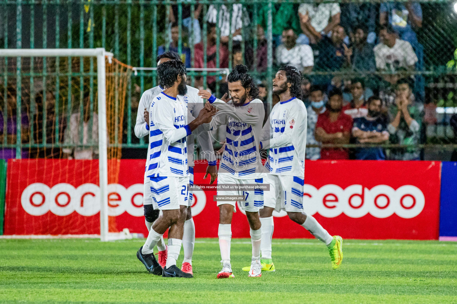 STO RC Vs Team Fenaka in the Quarter Finals of Club Maldives 2021 held in Hulhumale, Maldives on 13 December 2021. Photos: Shu Abdul Sattar / images.mv