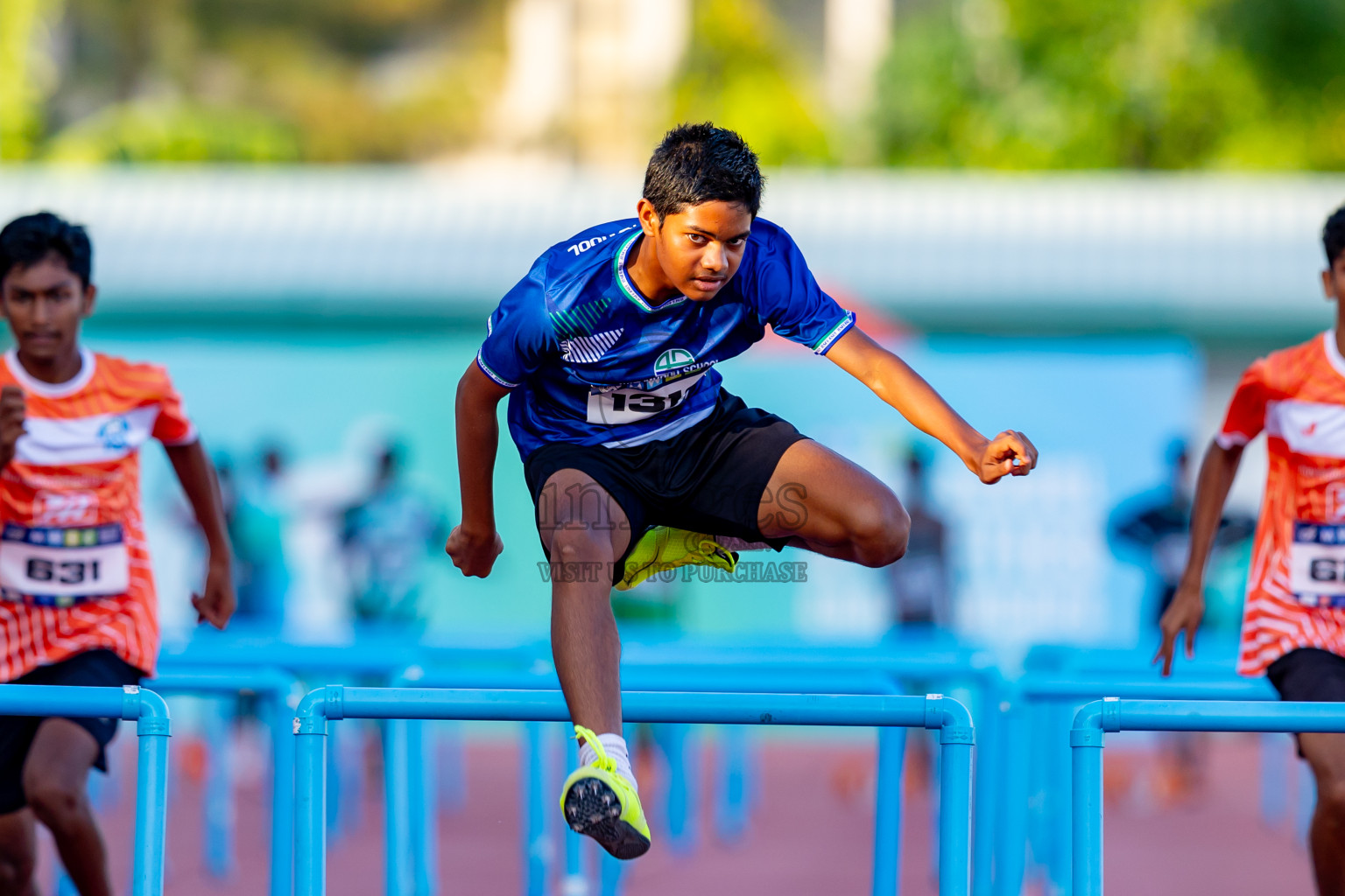 Day 4 of MWSC Interschool Athletics Championships 2024 held in Hulhumale Running Track, Hulhumale, Maldives on Tuesday, 12th November 2024. Photos by: Nausham Waheed / Images.mv