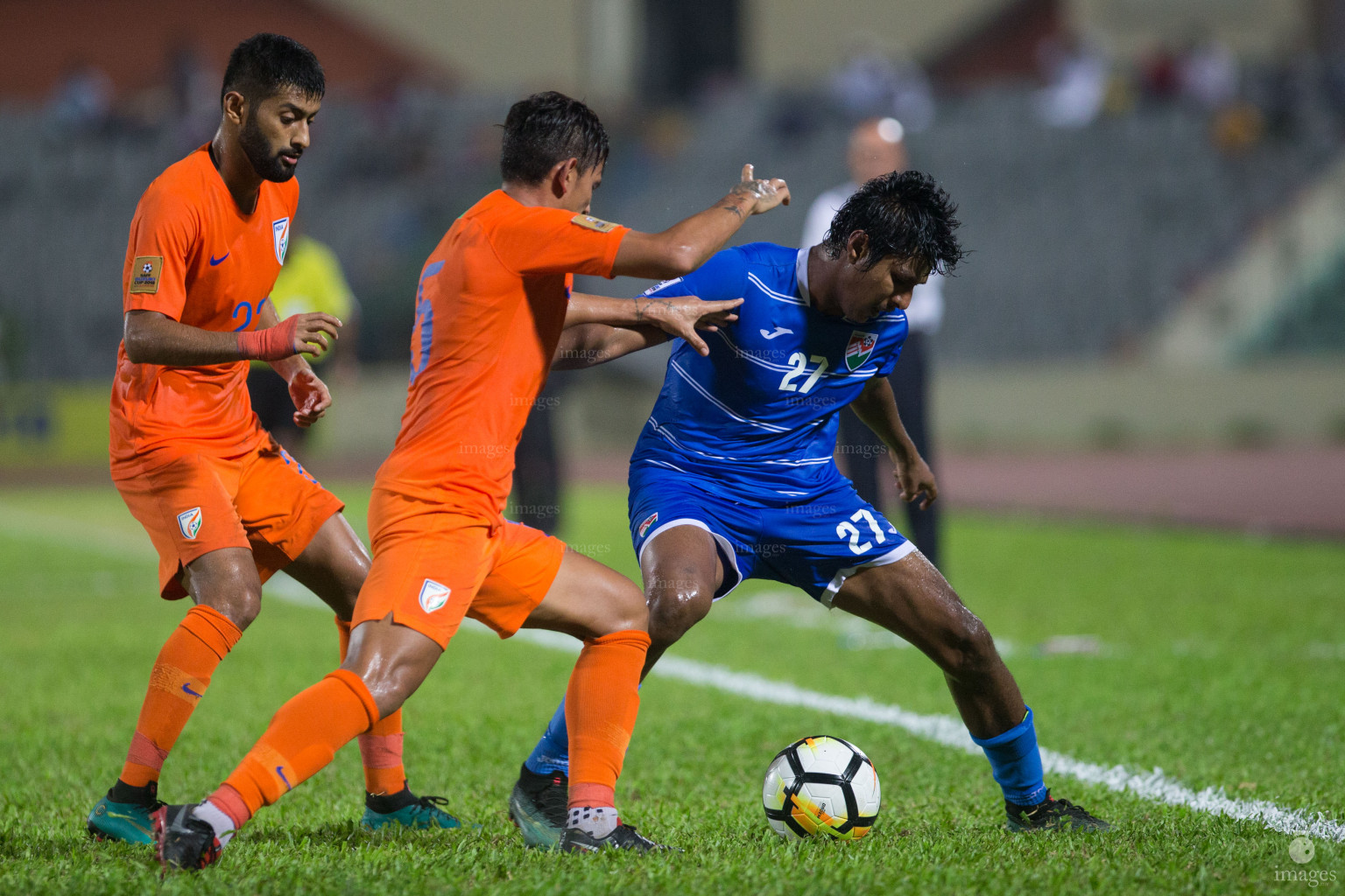 Maldives vs India in SAFF Suzuki Cup 2018 in Dhaka, Bangladesh, Sunday, September 9, 2018. (Images.mv Photo/ Suadh Abdul Sattar)