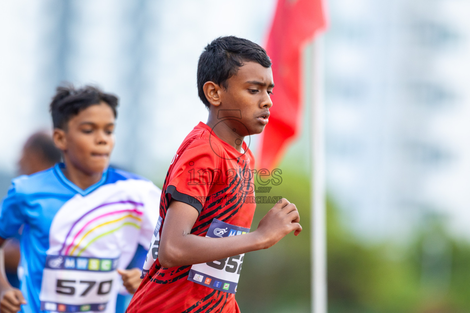 Day 1 of MWSC Interschool Athletics Championships 2024 held in Hulhumale Running Track, Hulhumale, Maldives on Saturday, 9th November 2024. 
Photos by: Ismail Thoriq / images.mv