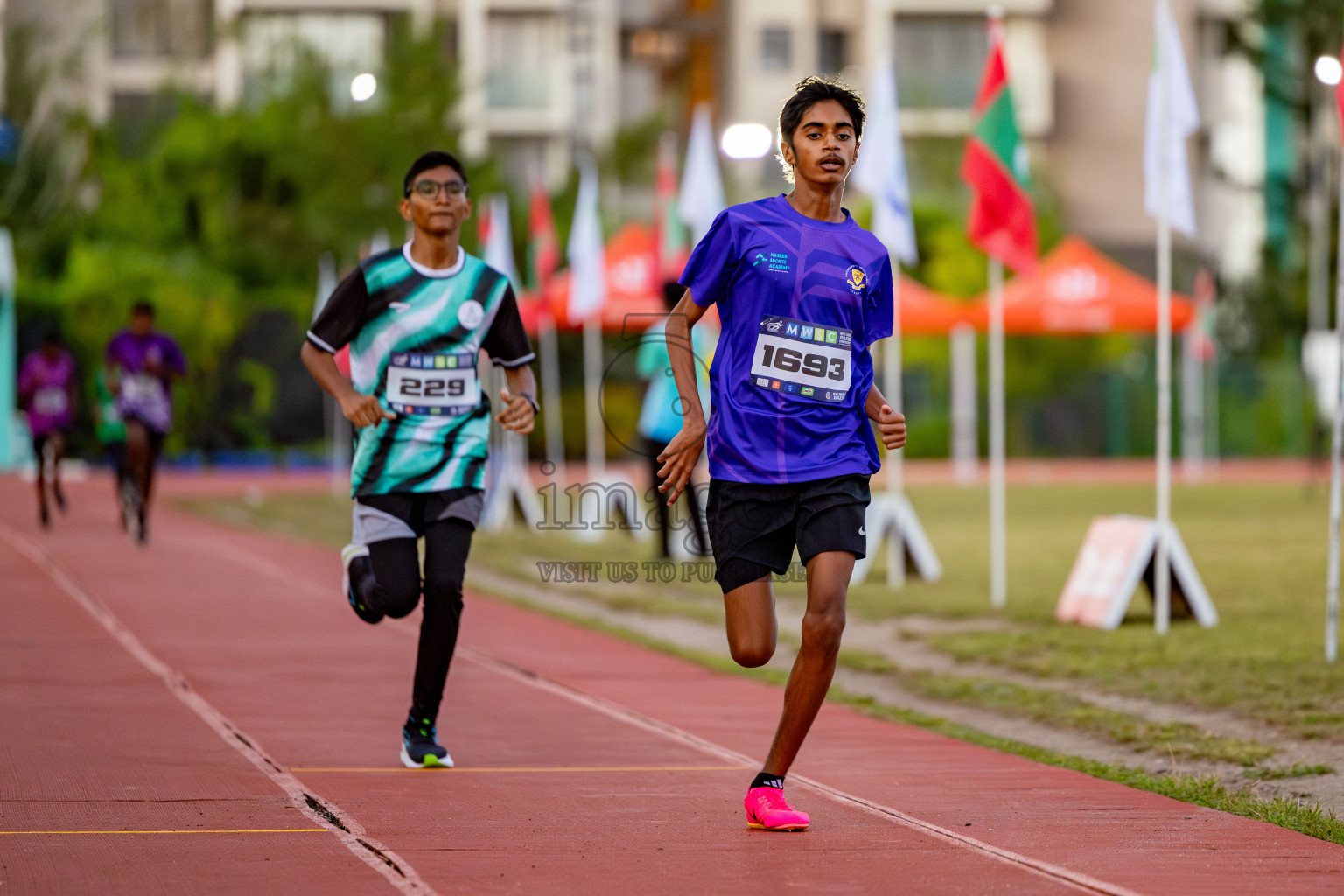 Day 1 of MWSC Interschool Athletics Championships 2024 held in Hulhumale Running Track, Hulhumale, Maldives on Saturday, 9th November 2024. 
Photos by: Hassan Simah / Images.mv