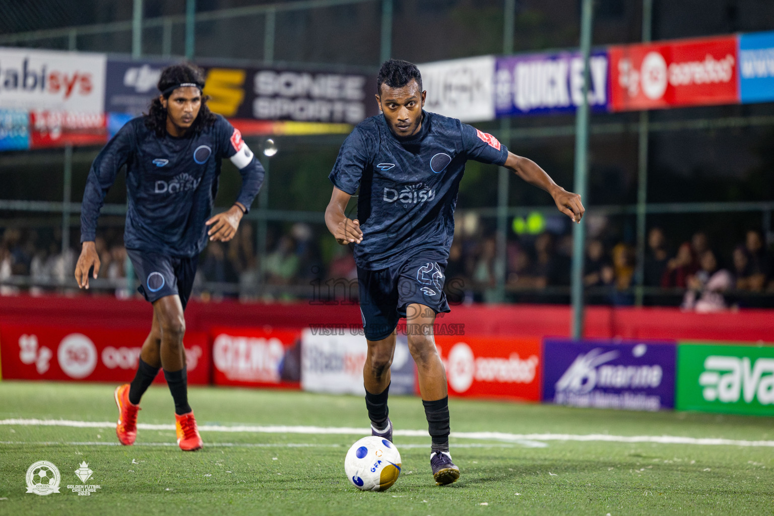 Dh Kudahuvadhoo vs Dh Bandidhoo in Day 21 of Golden Futsal Challenge 2025 was held on Saturday , 25th January 2025, in Hulhumale', Maldives. Photos: Nausham Waheed / images.mv