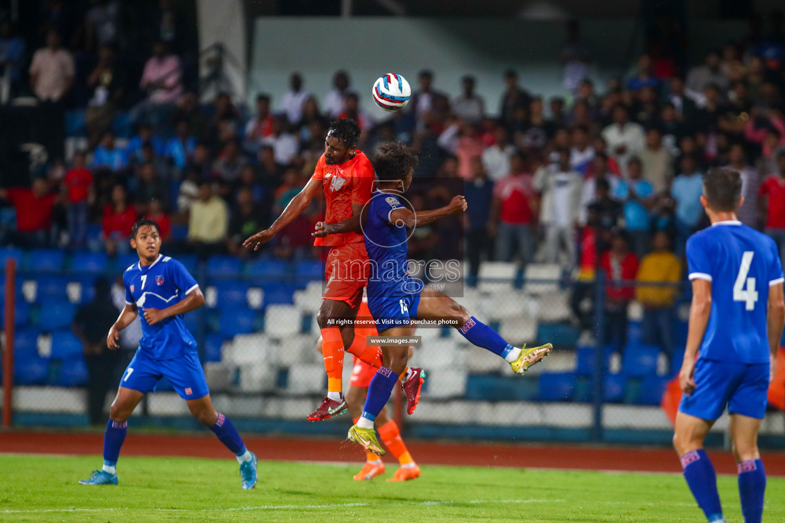 Nepal vs India in SAFF Championship 2023 held in Sree Kanteerava Stadium, Bengaluru, India, on Saturday, 24th June 2023. Photos: Nausham Waheed / images.mv