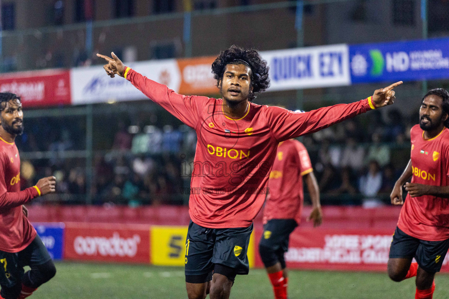 DH Bandidhoo vs DH Kudahuvadhoo in Day 17 of Golden Futsal Challenge 2024 was held on Wednesday, 31st January 2024, in Hulhumale', Maldives Photos: Nausham Waheed / images.mv