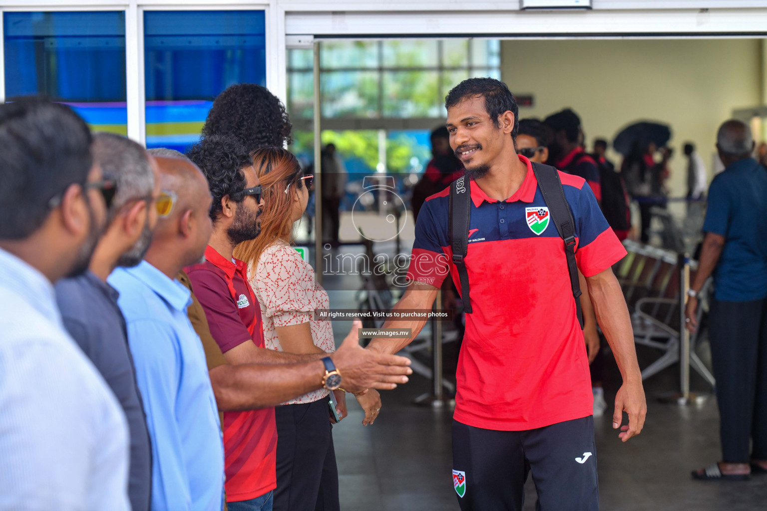 The Senior Men's National Team depart to Japan Training Camp from Maafannu Bus Terminal, Male', Maldives on 5th June 2023 Photos: Nausham Waheed/ Images.mv