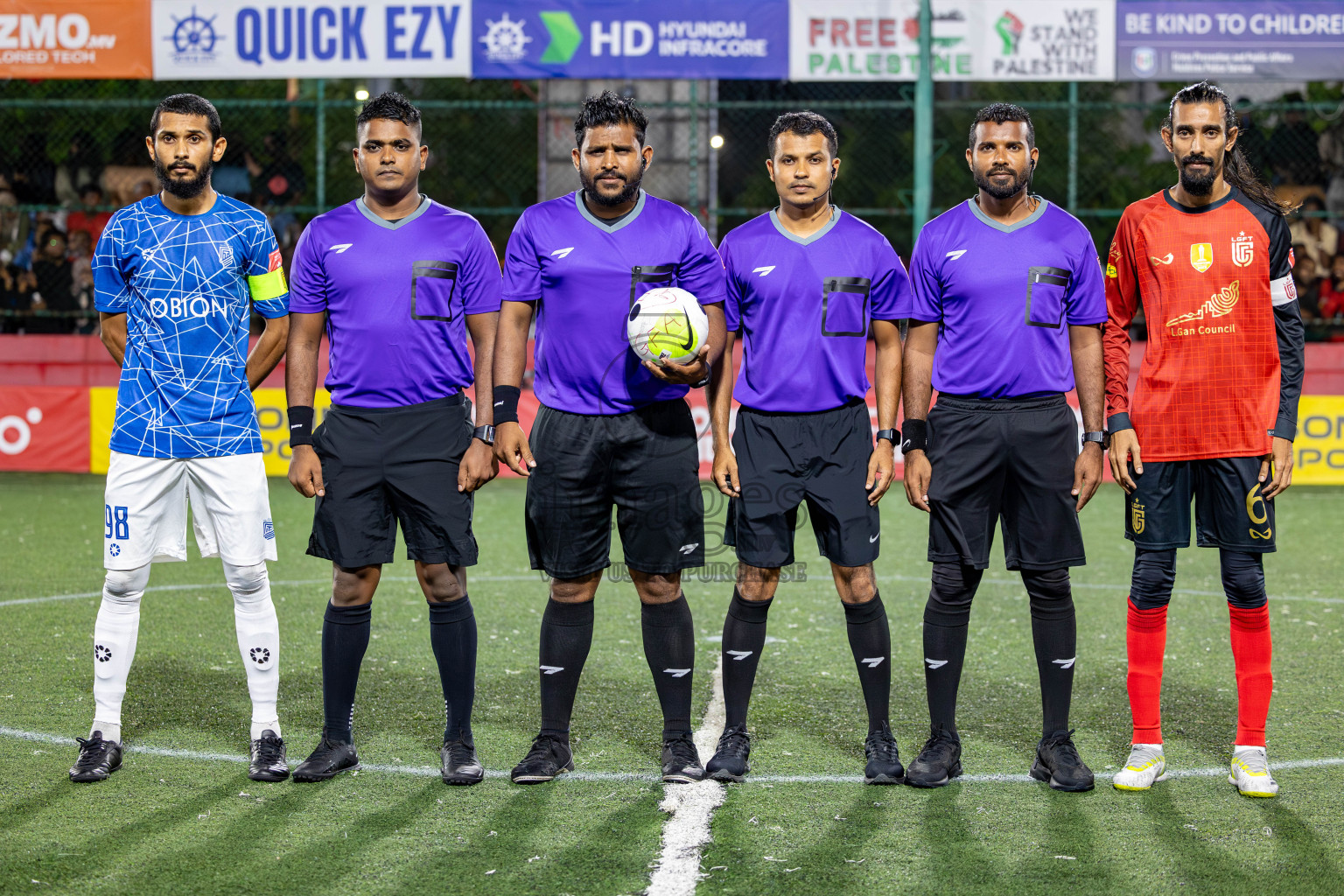 L. Gan VS HDh. Naivaadhoo in Round of 16 on Day 40 of Golden Futsal Challenge 2024 which was held on Tuesday, 27th February 2024, in Hulhumale', Maldives Photos: Hassan Simah / images.mv