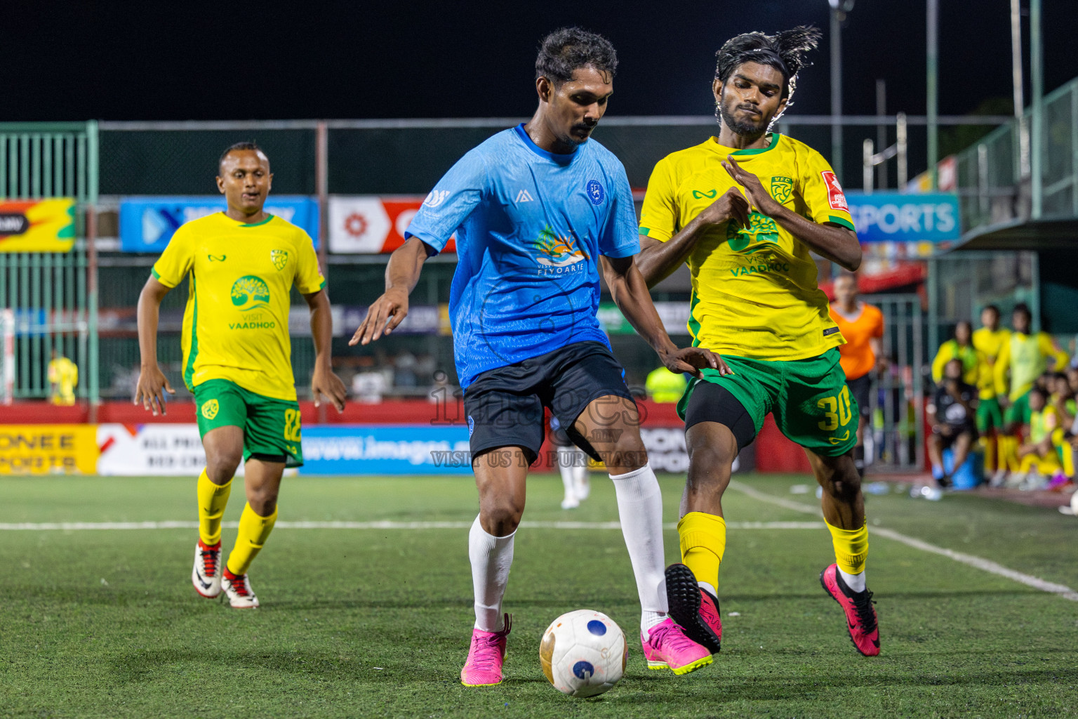 GDh. Fiyoaree VS GDh. Vaadhoo in Day 7 of Golden Futsal Challenge 2025 was held on Saturday, 11th January 2025, in Hulhumale', Maldives Photos: Hassan Simah / images.mv