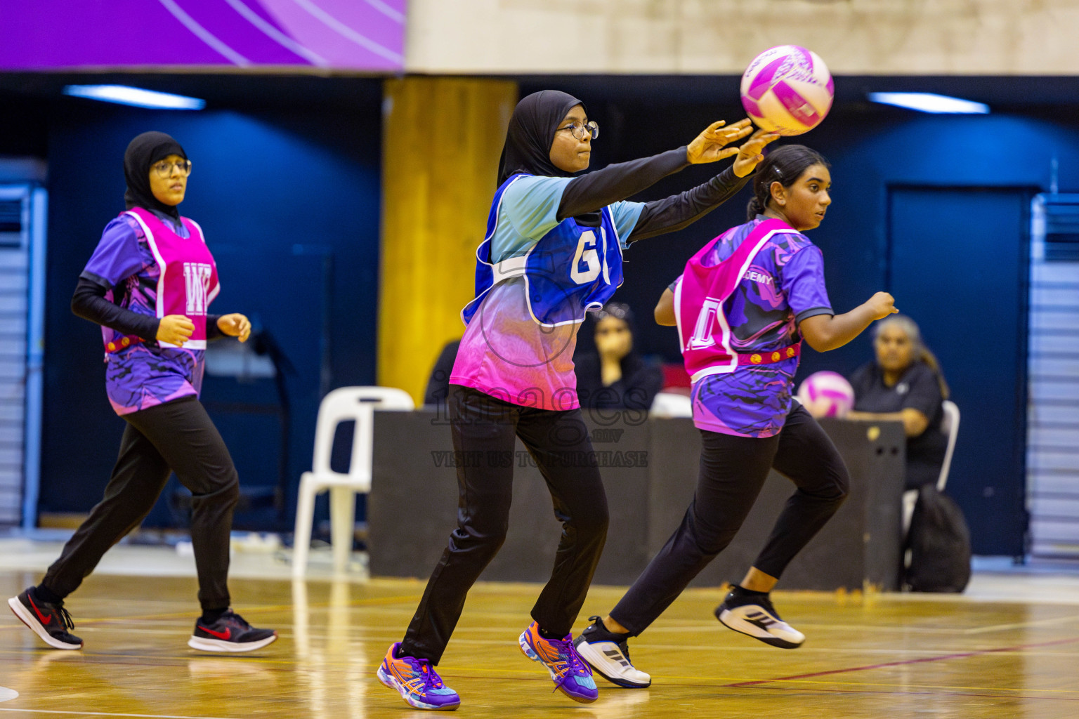 Young Netters B vs N Sports Academy B in Day 3 of 3rd Netball Junior Championship, held at Social Center on Tuesday, 21st January 2025 . Photos: Nausham Waheed / images.mv