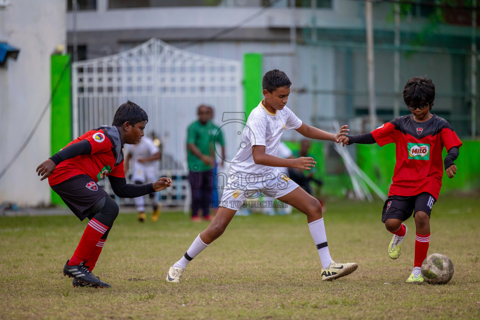 Day 1 of MILO Academy Championship 2024 - U12 was held at Henveiru Grounds in Male', Maldives on Thursday, 4th July 2024. Photos: Shuu Abdul Sattar / images.mv