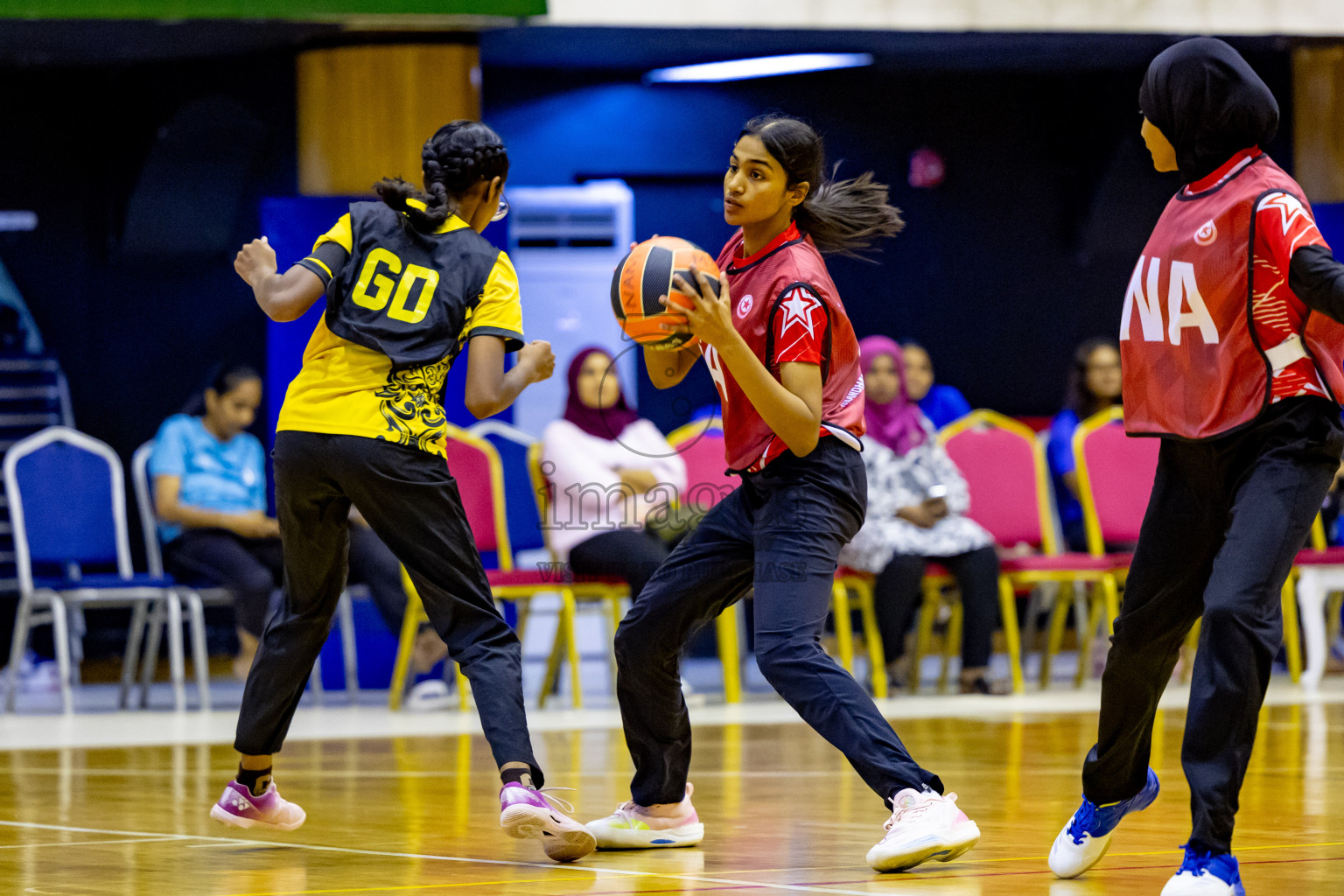 Day 4 of 25th Inter-School Netball Tournament was held in Social Center at Male', Maldives on Monday, 12th August 2024. Photos: Nausham Waheed / images.mv