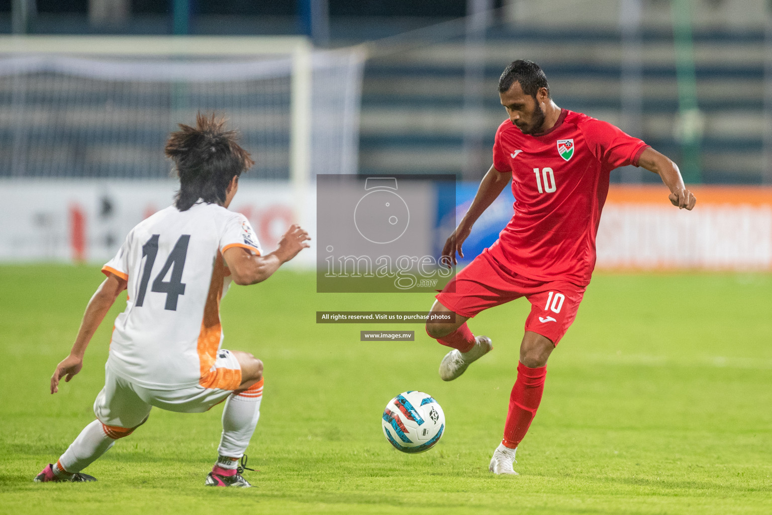 Maldives vs Bhutan in SAFF Championship 2023 held in Sree Kanteerava Stadium, Bengaluru, India, on Wednesday, 22nd June 2023. Photos: Nausham Waheed / images.mv