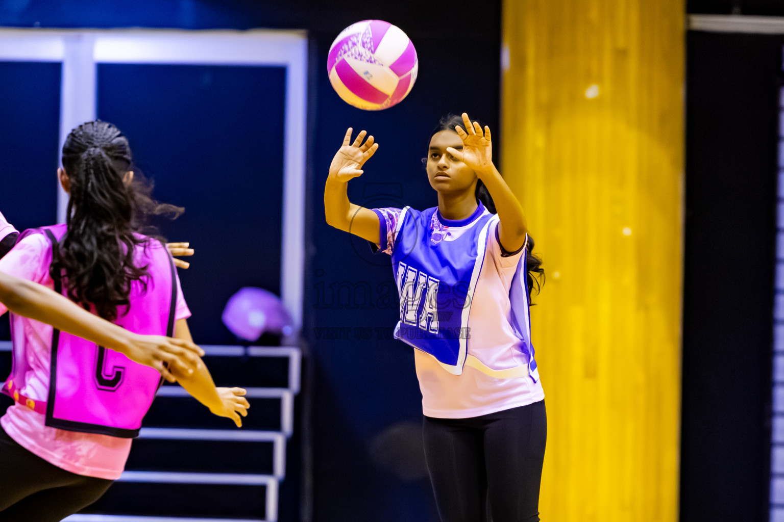 N Sports A vs Xenith SC in Day 1 of 24th Milo Netball Association Championship held in Social Center at Male', Maldives on Monday, 1st September 2025. Photos: Nausham Waheed / images.mv