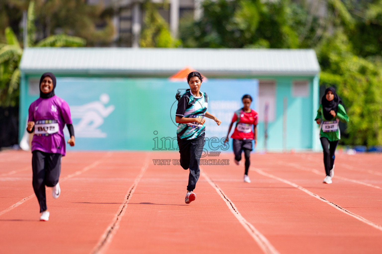 Day 3 of MWSC Interschool Athletics Championships 2024 held in Hulhumale Running Track, Hulhumale, Maldives on Monday, 11th November 2024. 
Photos by: Hassan Simah / Images.mv