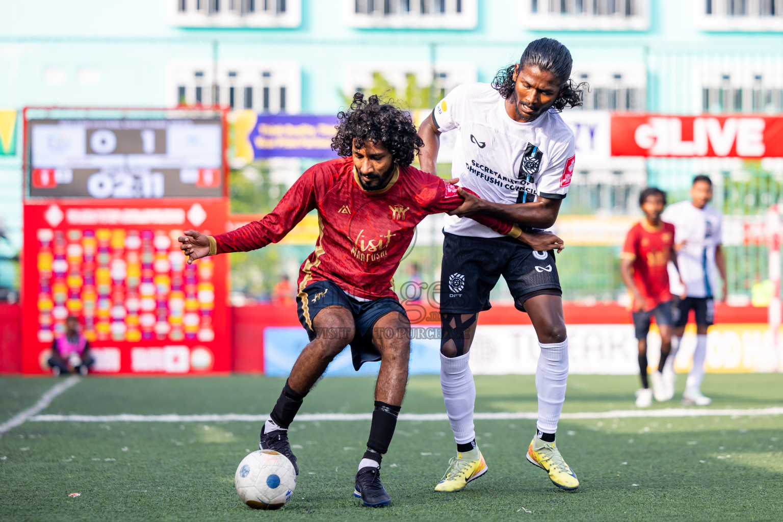 K Dhiffushi vs K Maafushi in Day 15 of Golden Futsal Challenge 2025 was held on Sunday, 19th January 2025, in Hulhumale', Maldives. Photos: Nausham Waheed / images.mv