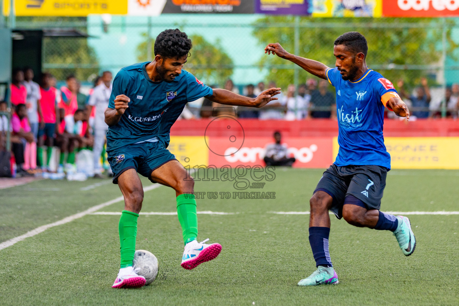 K. Maafushi vs K. Guraidhoo in Day 19 of Golden Futsal Challenge 2024 was held on Friday, 2nd February 2024 in Hulhumale', Maldives 
Photos: Hassan Simah / images.mv