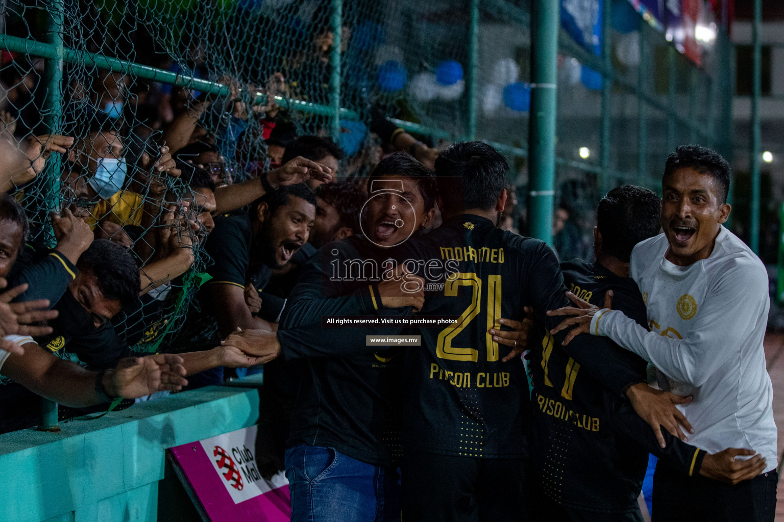 Prison Club vs MACL in the Quarter Finals of Club Maldives 2021 held at Hulhumale;, on 12th December 2021 Photos: Ismail Thoriq / images.mv