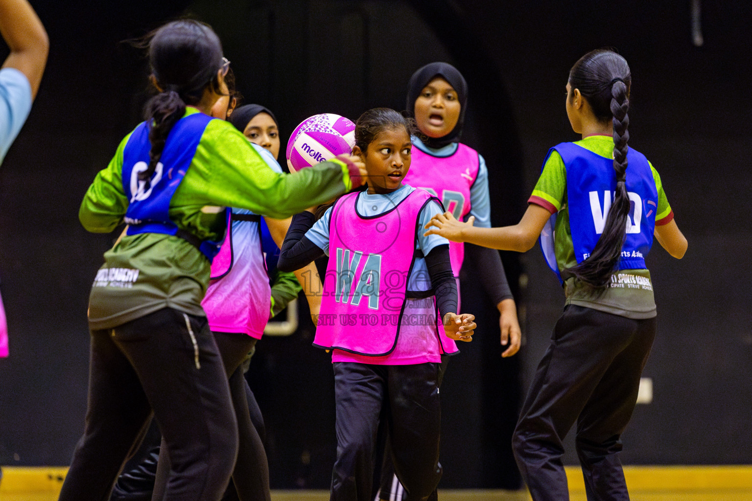 Netgen A vs Fiontti Sports Club in Day 3 of 3rd Netball Junior Championship, held at Social Center on Tuesday, 21st January 2025 . Photos: Nausham Waheed / images.mv