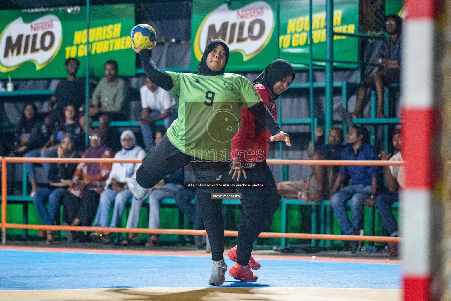 Day 9 of 6th MILO Handball Maldives Championship 2023, held in Handball ground, Male', Maldives on 28th May 2023 Photos: Nausham Waheed/ Images.mv