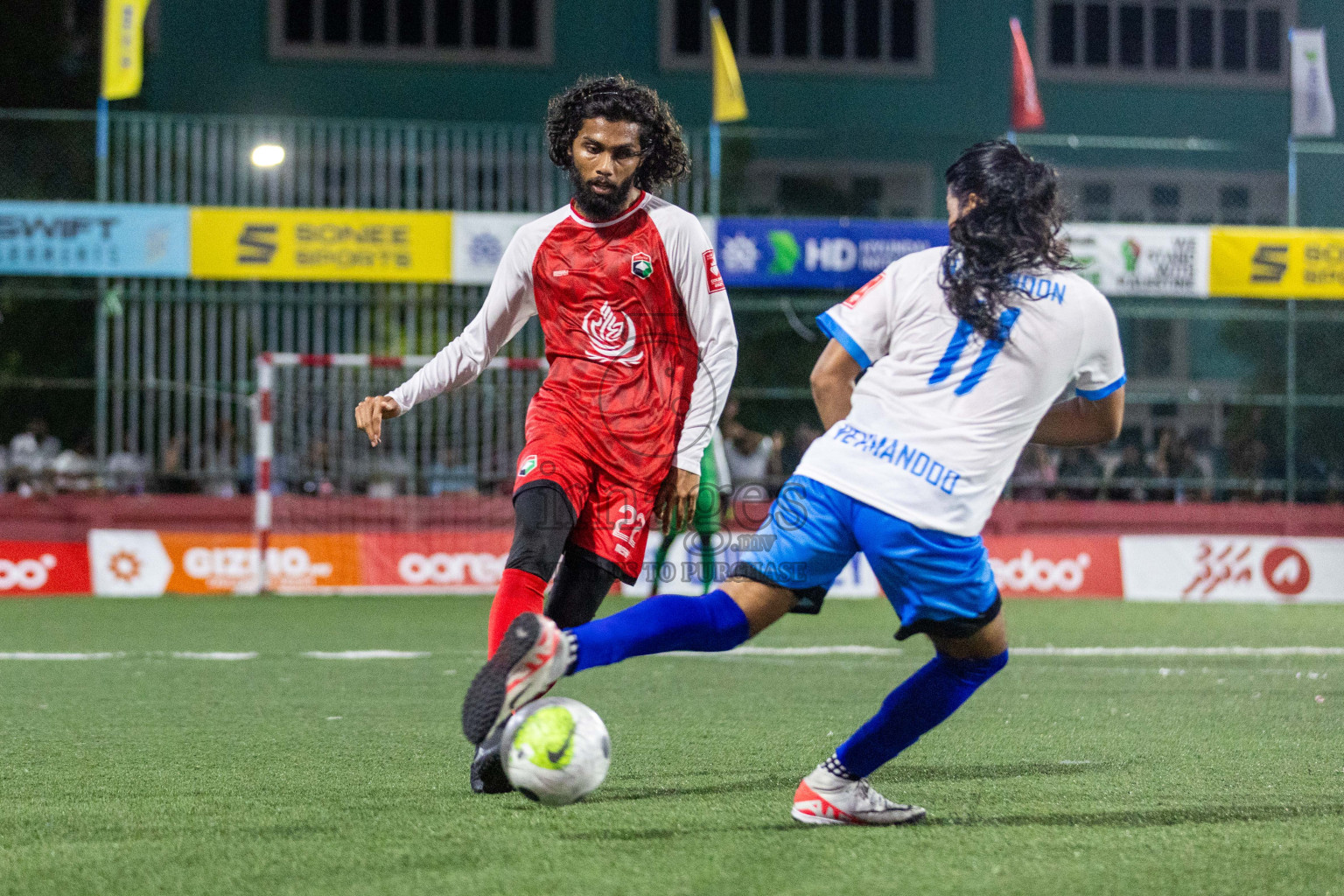 Th Madifushi vs Th Veymandoo in Day 20 of Golden Futsal Challenge 2024 was held on Saturday , 3rd February 2024 in Hulhumale', Maldives Photos: Nausham Waheed / images.mv