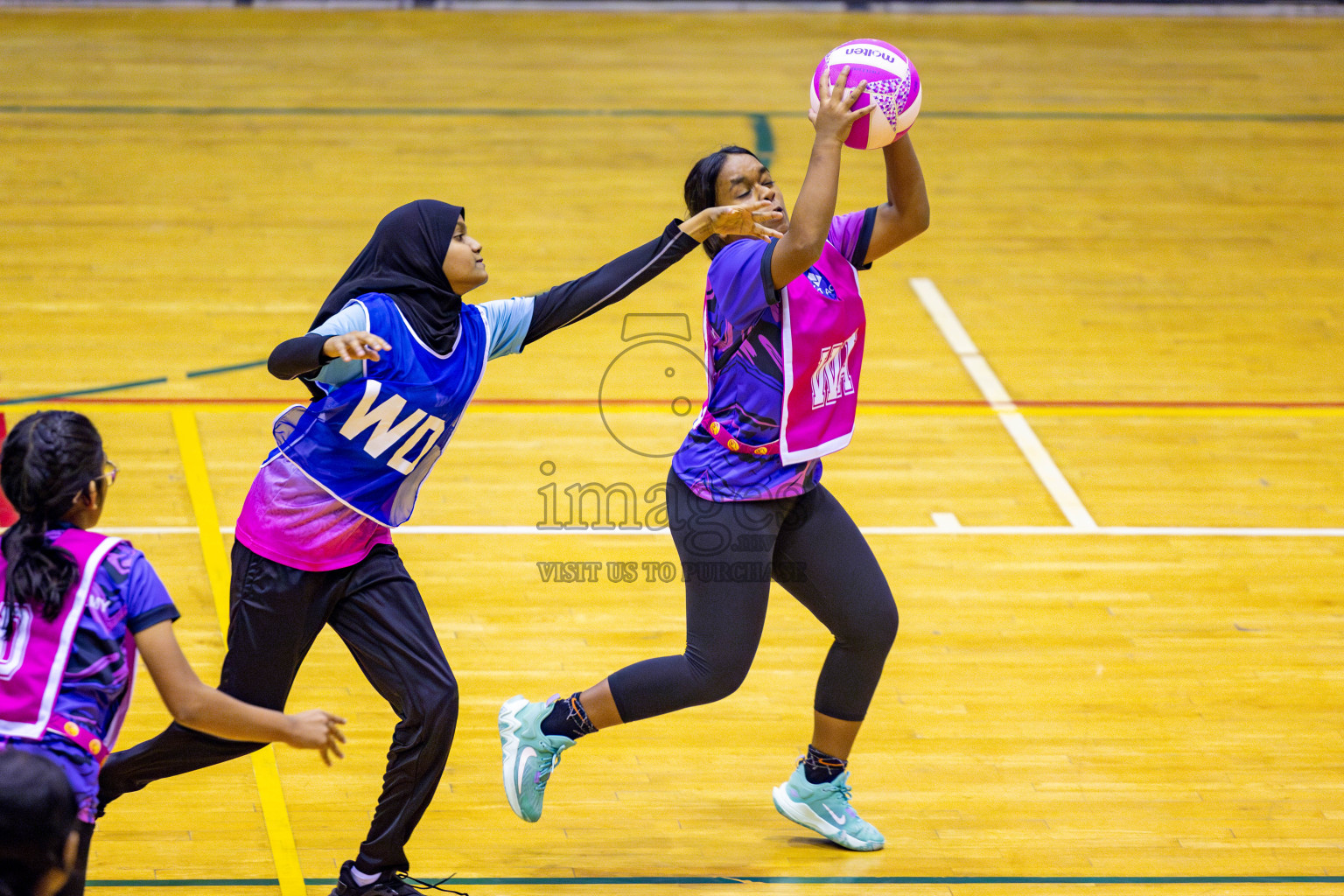 Young Netters B vs N Sports Academy B in Day 3 of 3rd Netball Junior Championship, held at Social Center on Tuesday, 21st January 2025 . Photos: Nausham Waheed / images.mv