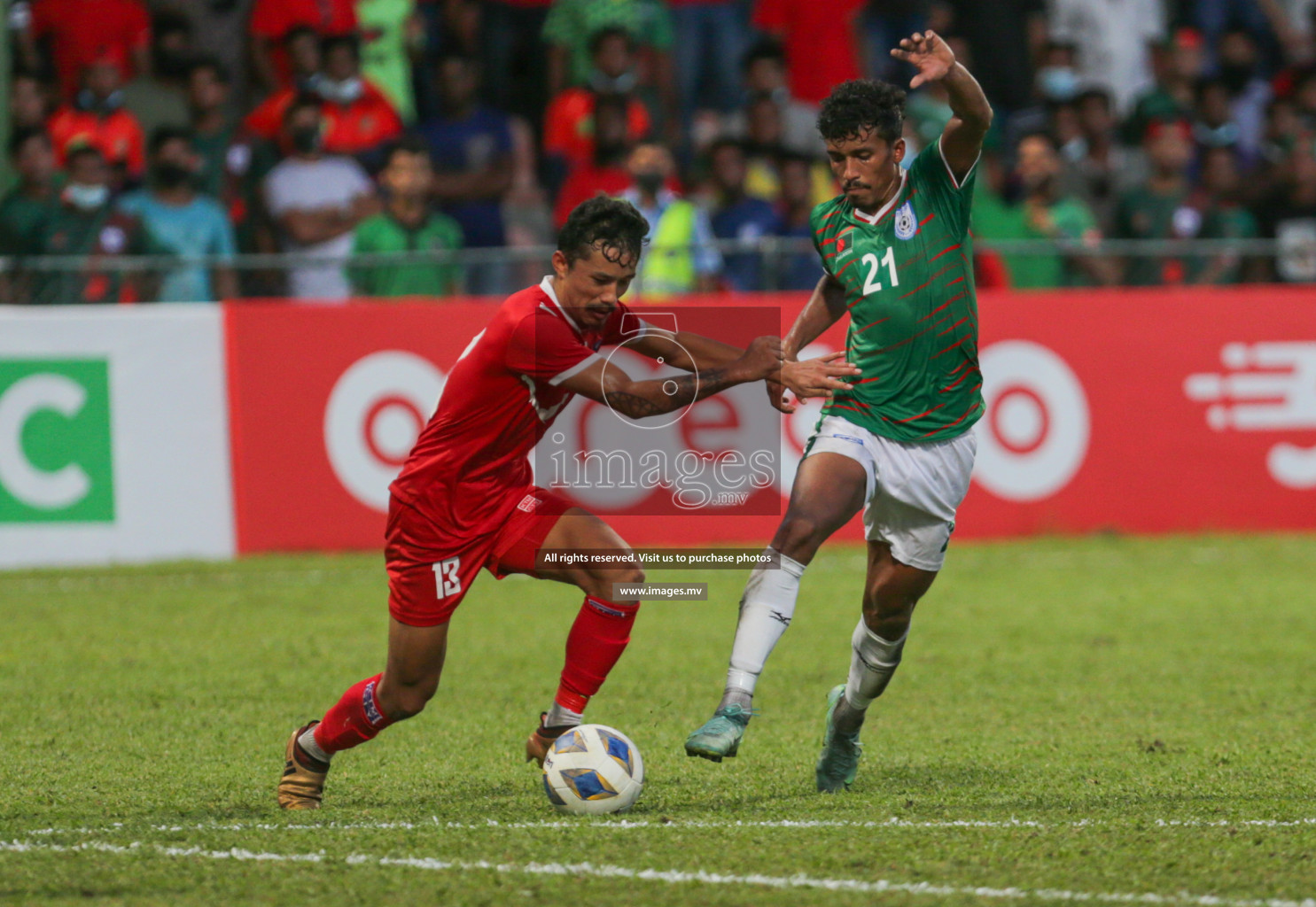 Bangladesh vs Nepal in SAFF Championship 2021 held on 13th October 2021 in Galolhu National Stadium, Male', Maldives