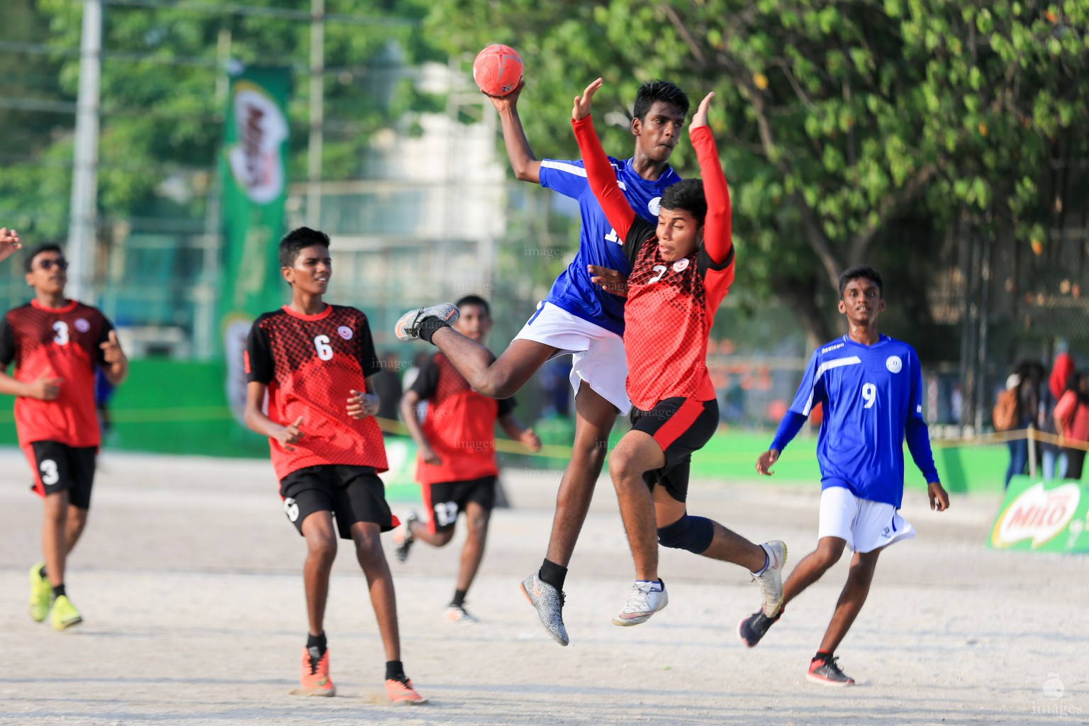 Inter school handball semifinals in Male', Maldives, Tuesday, May 02, 2017. (Images.mv Photo/ Hussain Sinan). 