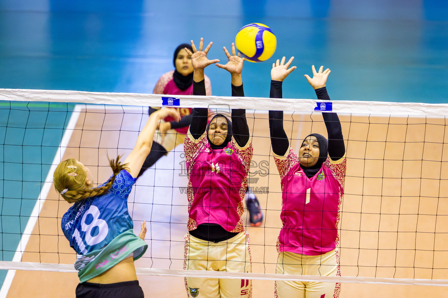 Club WAMCO vs City Friends Club in Day 6 of Women's Division of VAM Cup 2025 held in Male', Maldives on Monday, 14th April 2025 at Social Center Indoor Hall Photos By: Nausham Waheed / images.mv