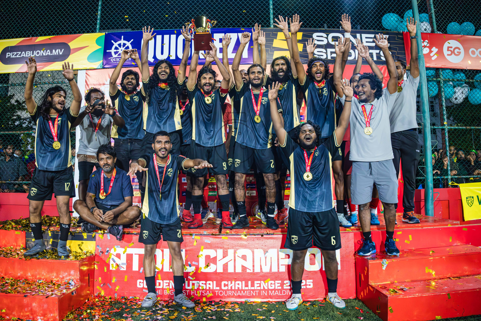 R Dhuvaafaru vs R Inguraidhoo in Raa Atoll Final in Day 24 of Golden Futsal Challenge 2025 was held on Tuesday , 28th January 2025, in Hulhumale', Maldives. Photos: Abdulla Abeed / images.mv