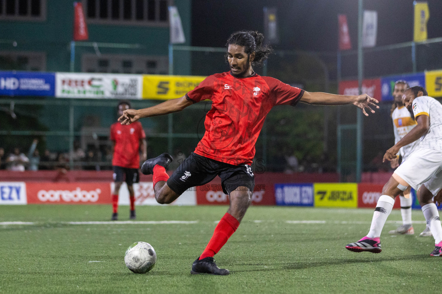 ADh Dhangethi VS ADh Kunburudhoo in Day 12 of Golden Futsal Challenge 2024 was held on Friday, 26th January 2024, in Hulhumale', Maldives Photos: Nausham Waheed / images.mv