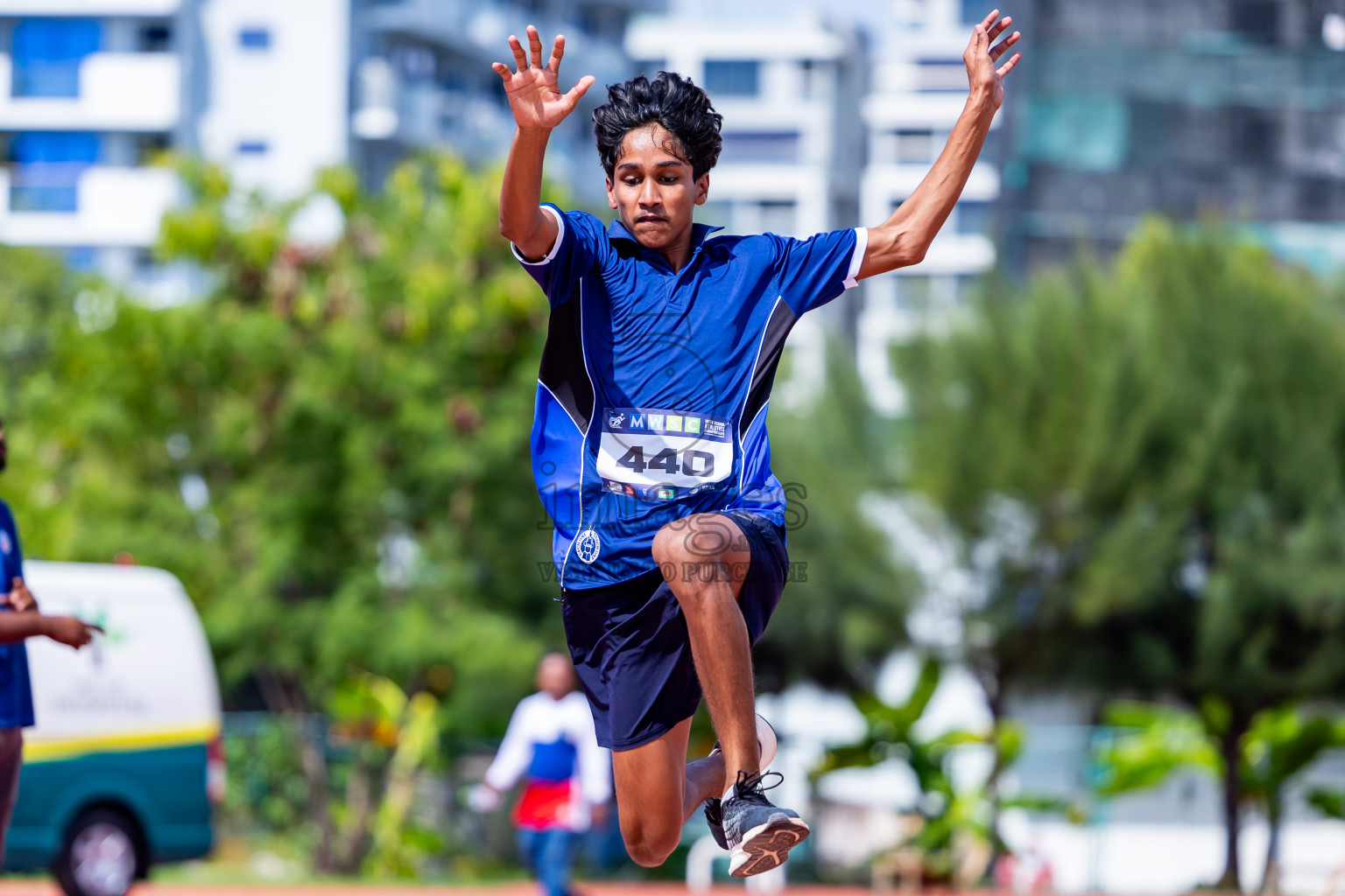 Day 3 of MWSC Interschool Athletics Championships 2024 held in Hulhumale Running Track, Hulhumale, Maldives on Monday, 11th November 2024. Photos by:  Nausham Waheed / Images.mv