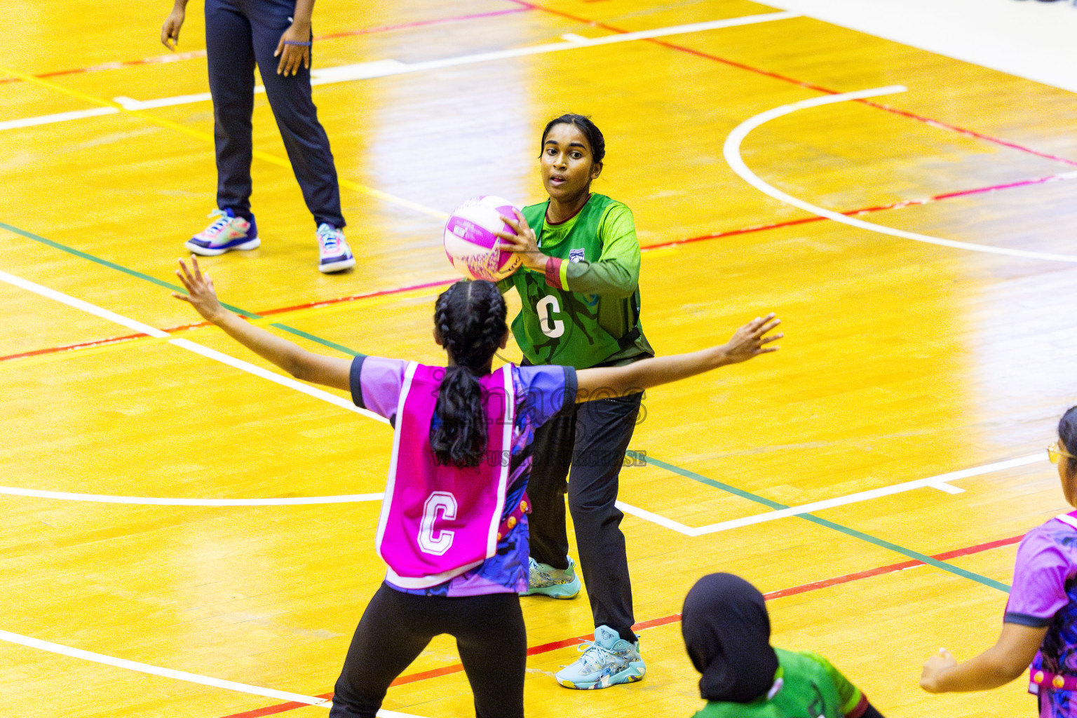 Fiontti Sports Club vs N Sports Academy A U15 Finals of 3rd Netball Junior Championship, held at Social Center on Saturday, 25th January 2025 . Photos: Nausham Waheed / images.mv