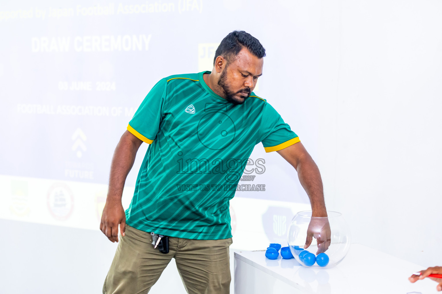 Draw Ceremony of FAM Youth Championship held in Male, Maldives, on Monday, 3rd June 2024 Photos: Nausham Waheed / images.mv