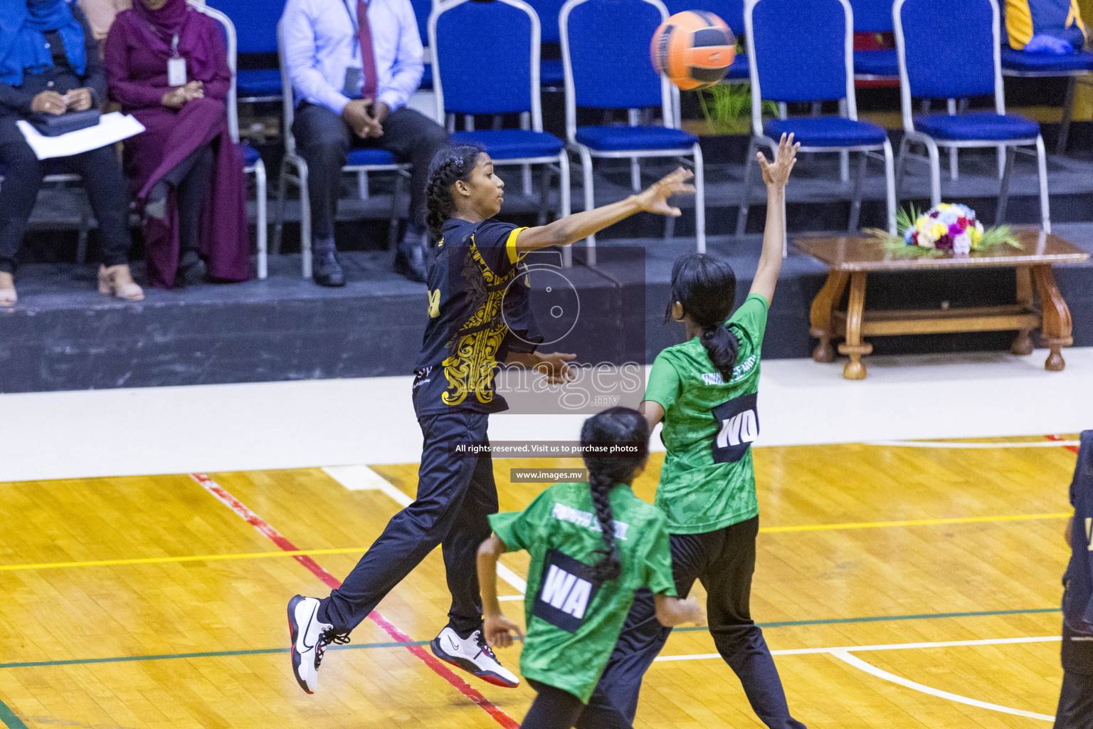 Day6 of 24th Interschool Netball Tournament 2023 was held in Social Center, Male', Maldives on 1st November 2023. Photos: Nausham Waheed / images.mv