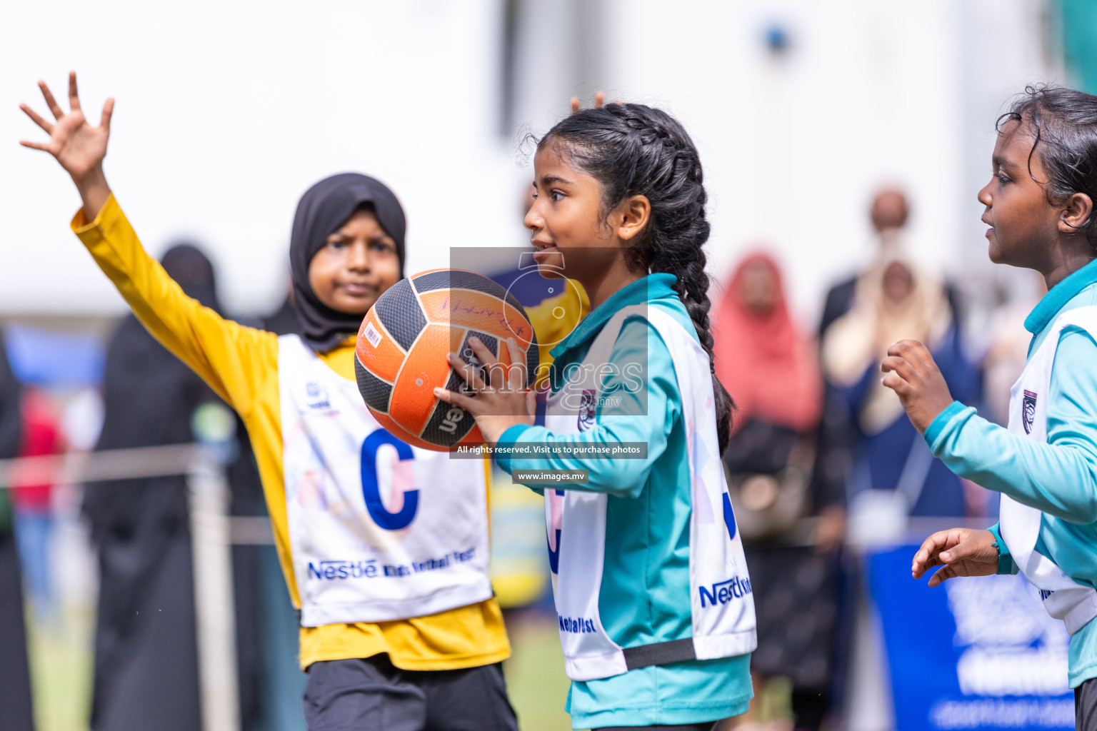 Day 2 of Nestle' Kids Netball Fiesta 2023 held in Henveyru Stadium, Male', Maldives on Thursday, 1st December 2023. Photos by Nausham Waheed / Images.mv