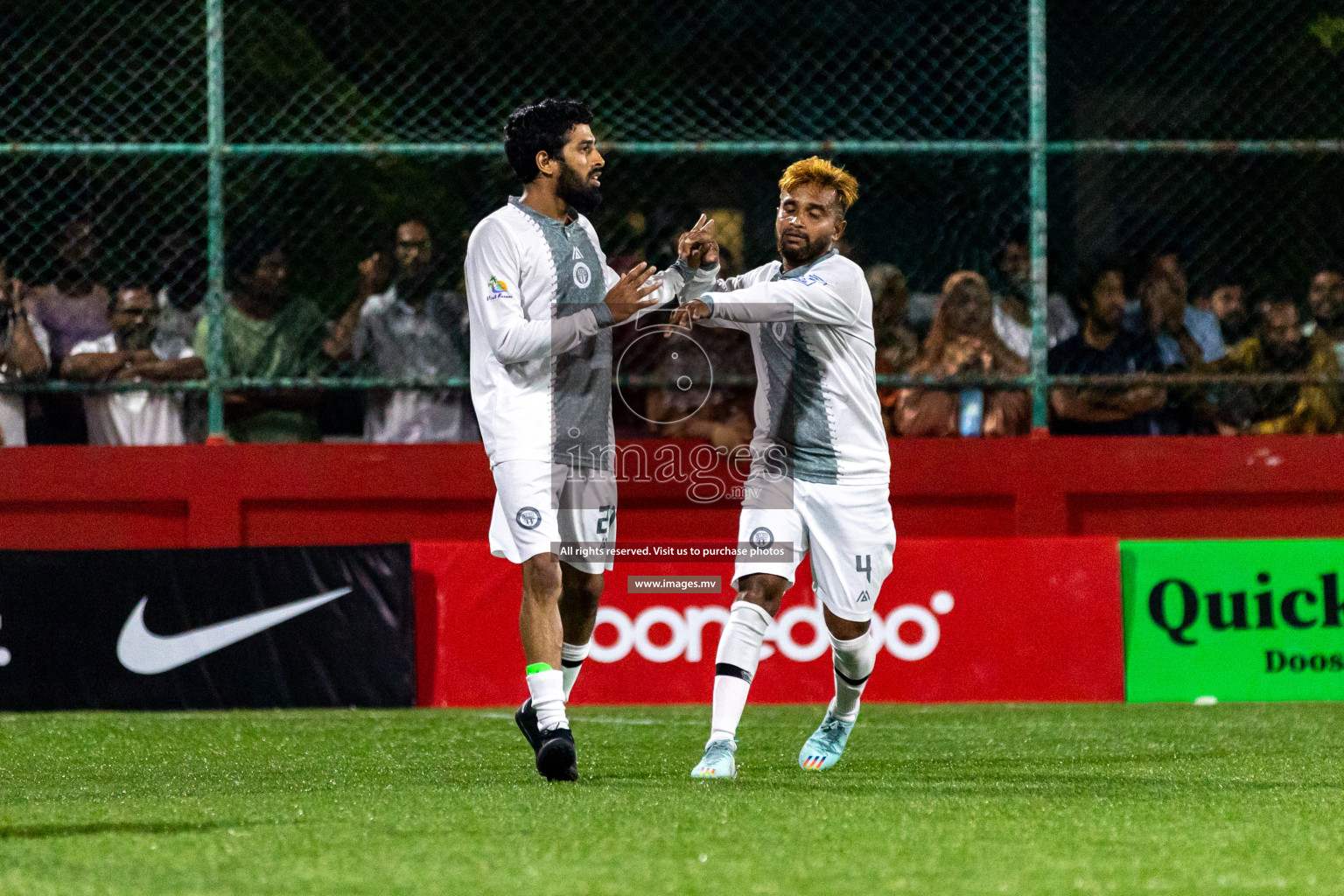 Th. Buruni vs Th. Thimarafushi in Day 6 of Golden Futsal Challenge 2023 on 10 February 2023 in Hulhumale, Male, Maldives