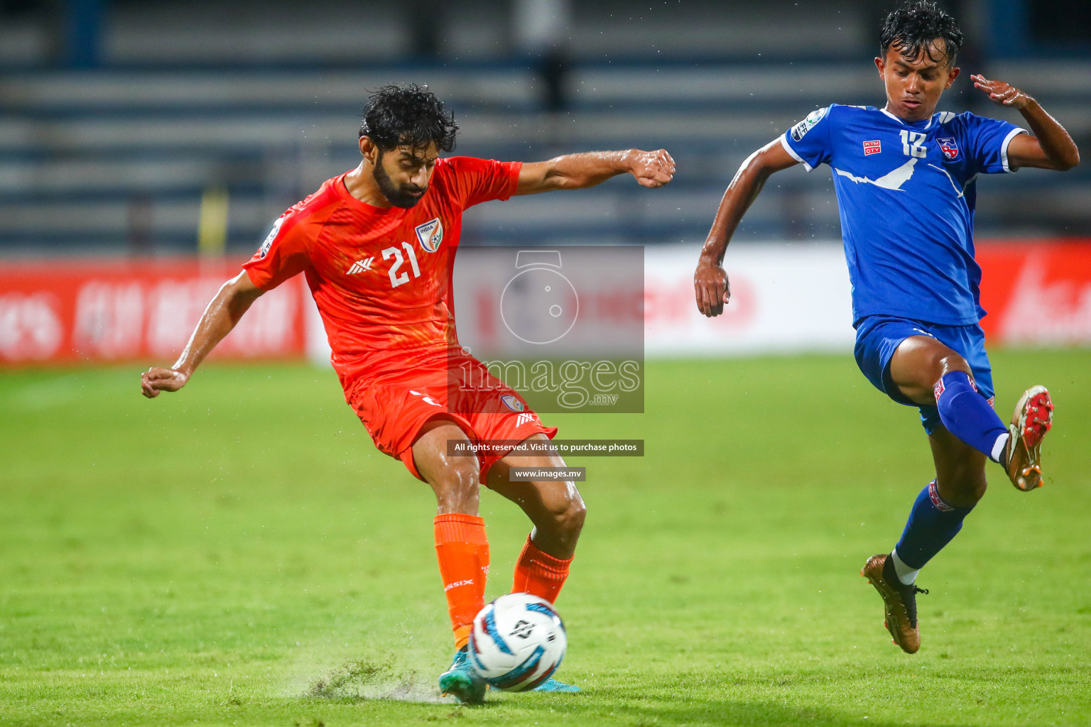 Nepal vs India in SAFF Championship 2023 held in Sree Kanteerava Stadium, Bengaluru, India, on Saturday, 24th June 2023. Photos: Hassan Simah / images.mv