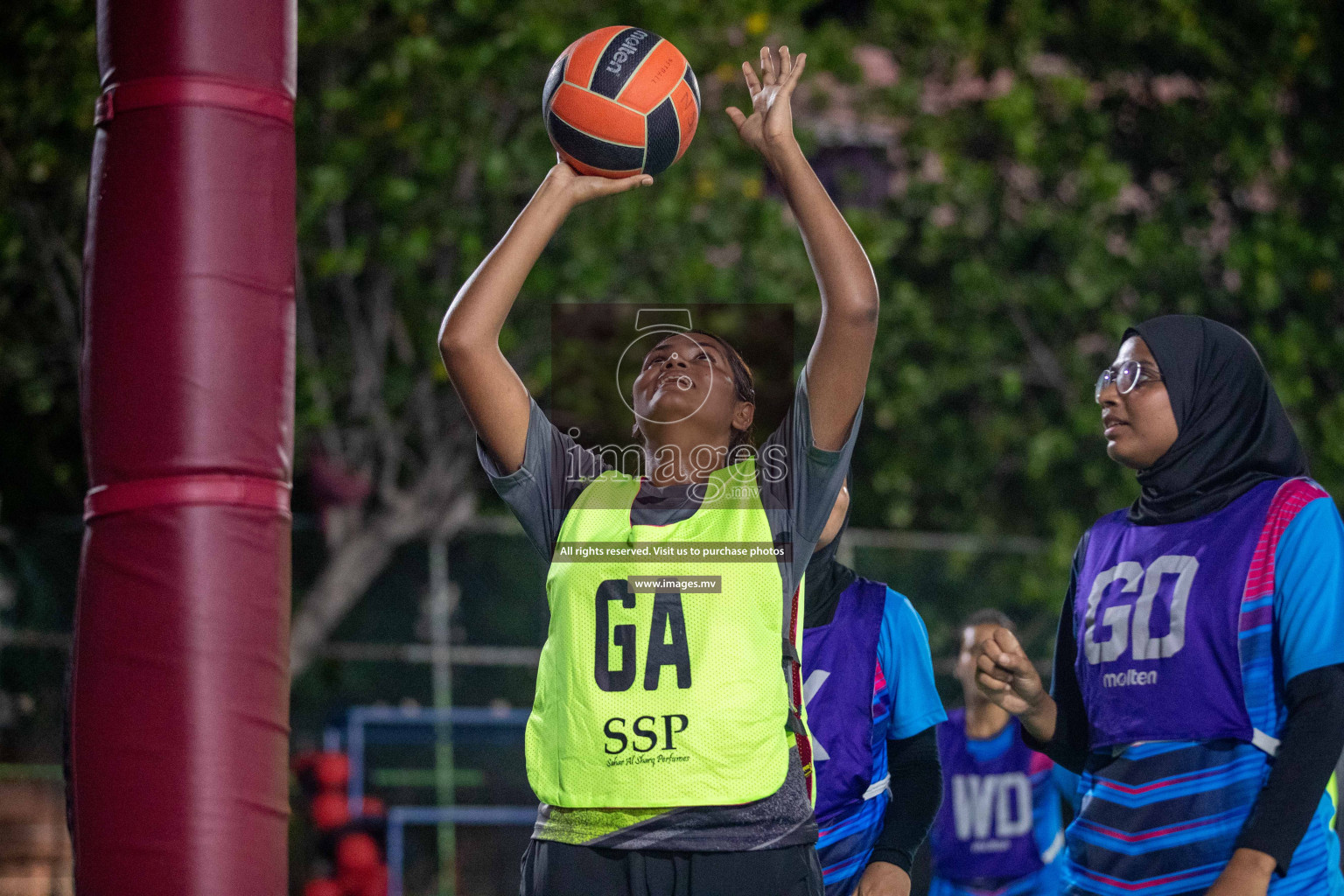 Day 6 of 20th Milo National Netball Tournament 2023, held in Synthetic Netball Court, Male', Maldives on 4th June 2023 Photos: Nausham Waheed/ Images.mv