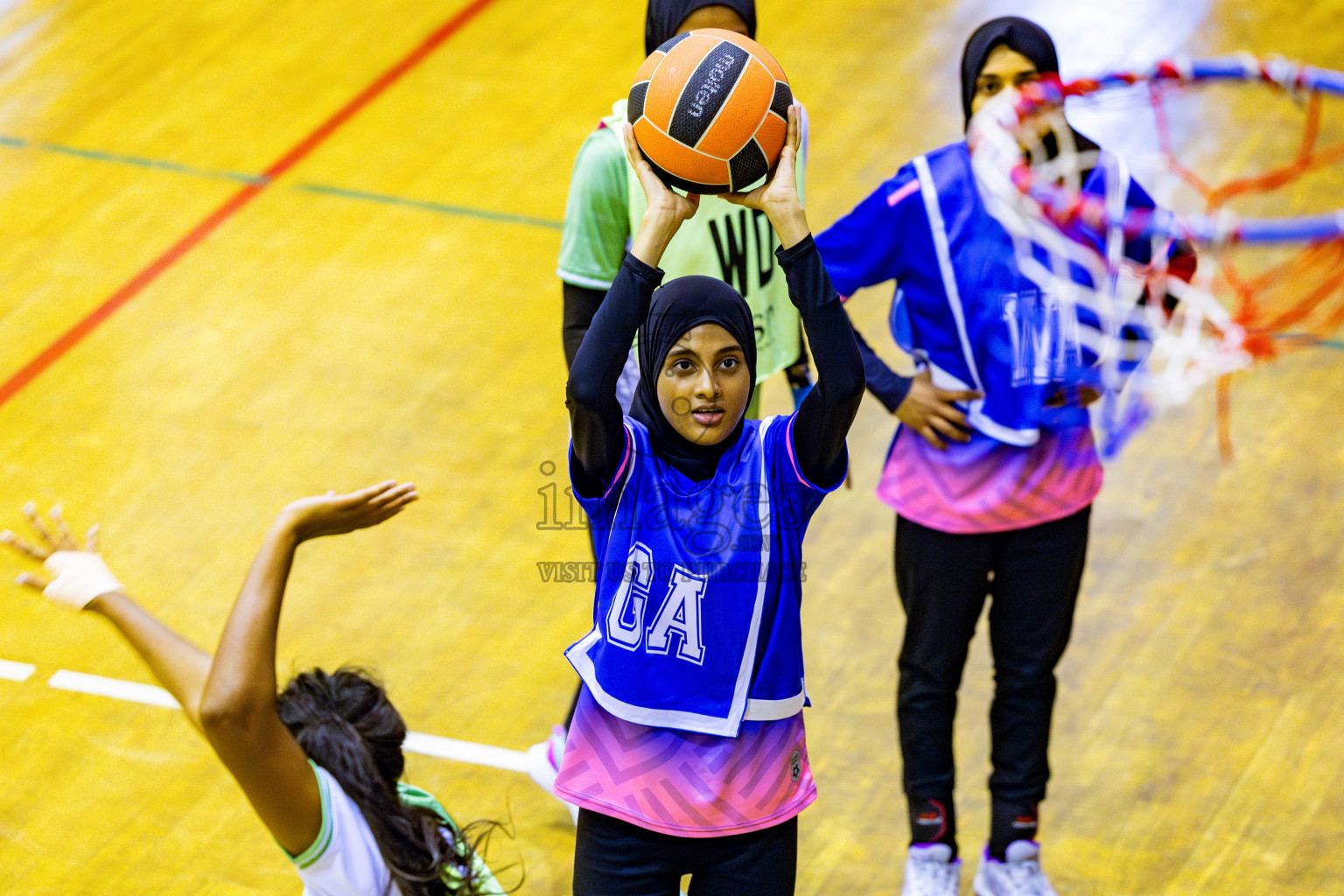 Kulhudhuffushi Youth & Recreation Club vs Sports Club Shining Star in Day 3 of 21st National Netball Tournament was held in Social Canter at Male', Maldives on Saturday, 18th May 2024. Photos: Nausham Waheed / images.mv