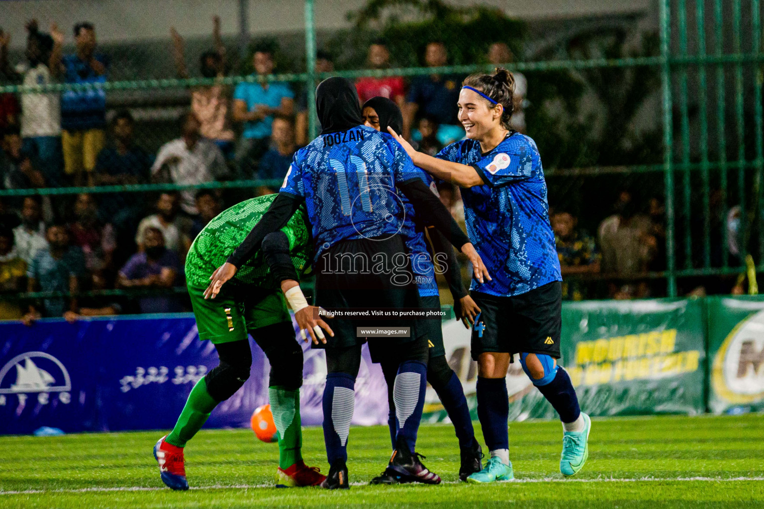 MPL vs Police Club in the Semi Finals of 18/30 Women's Futsal Fiesta 2021 held in Hulhumale, Maldives on 14th December 2021. Photos: Shuu Abdul Sattar / images.mv