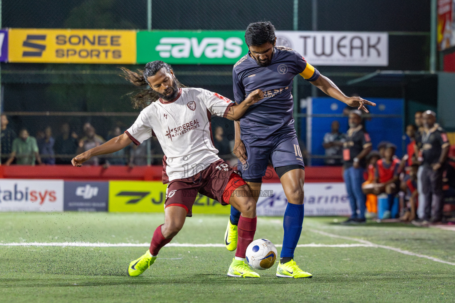 S. Maradhofeydhoo vs S. Hulhudhoo in Day 12 of Golden Futsal Challenge 2025 was held on Thursday, 16th January 2025, in Hulhumale', Maldives Photos: Mohamed Mahfooz Moosa / images.mv