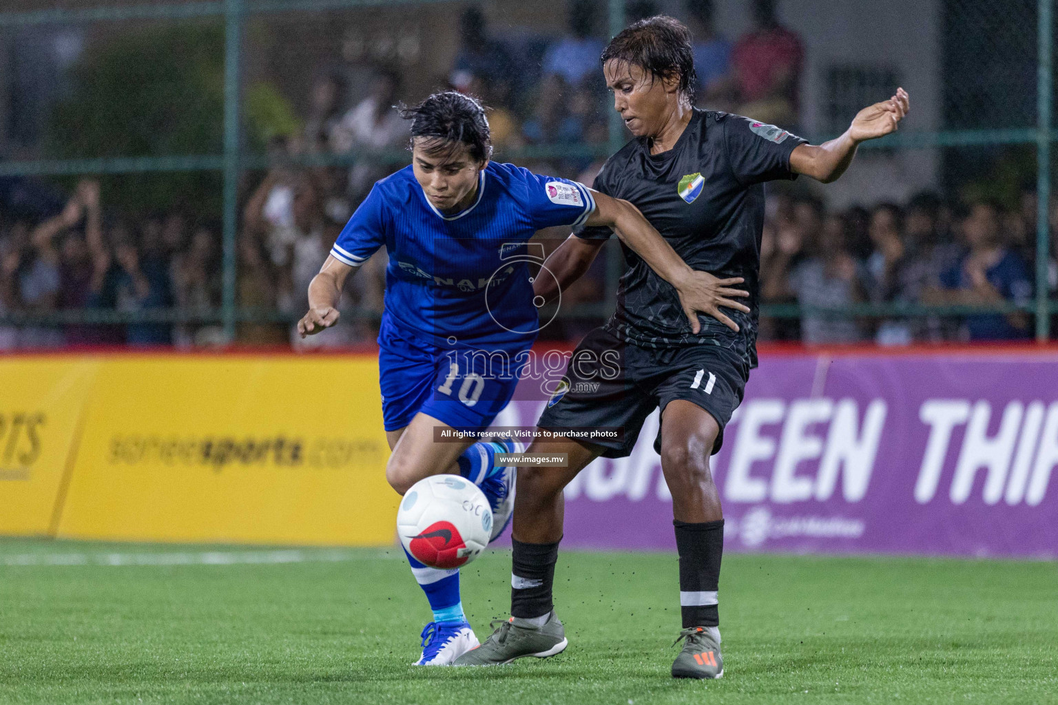 Team Fenaka vs Dhivehi Sifainge Club in Eighteen Thirty Women's Futsal Fiesta 2022 was held in Hulhumale', Maldives on Saturday, 8th October 2022. Photos: Ismail Thoriq / images.mv