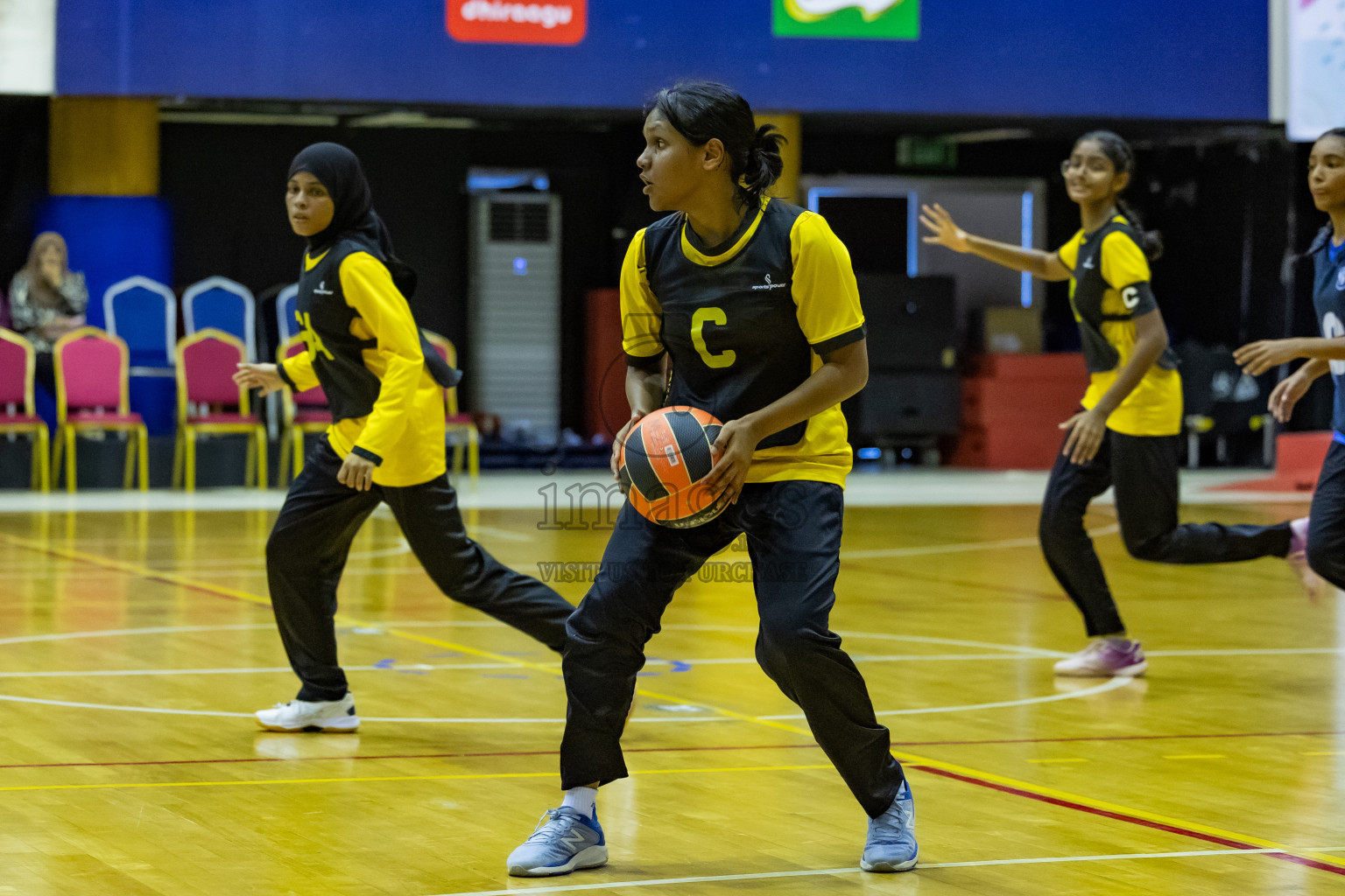 Day 12 of 25th Inter-School Netball Tournament was held in Social Center at Male', Maldives on Thursday, 22nd August 2024.