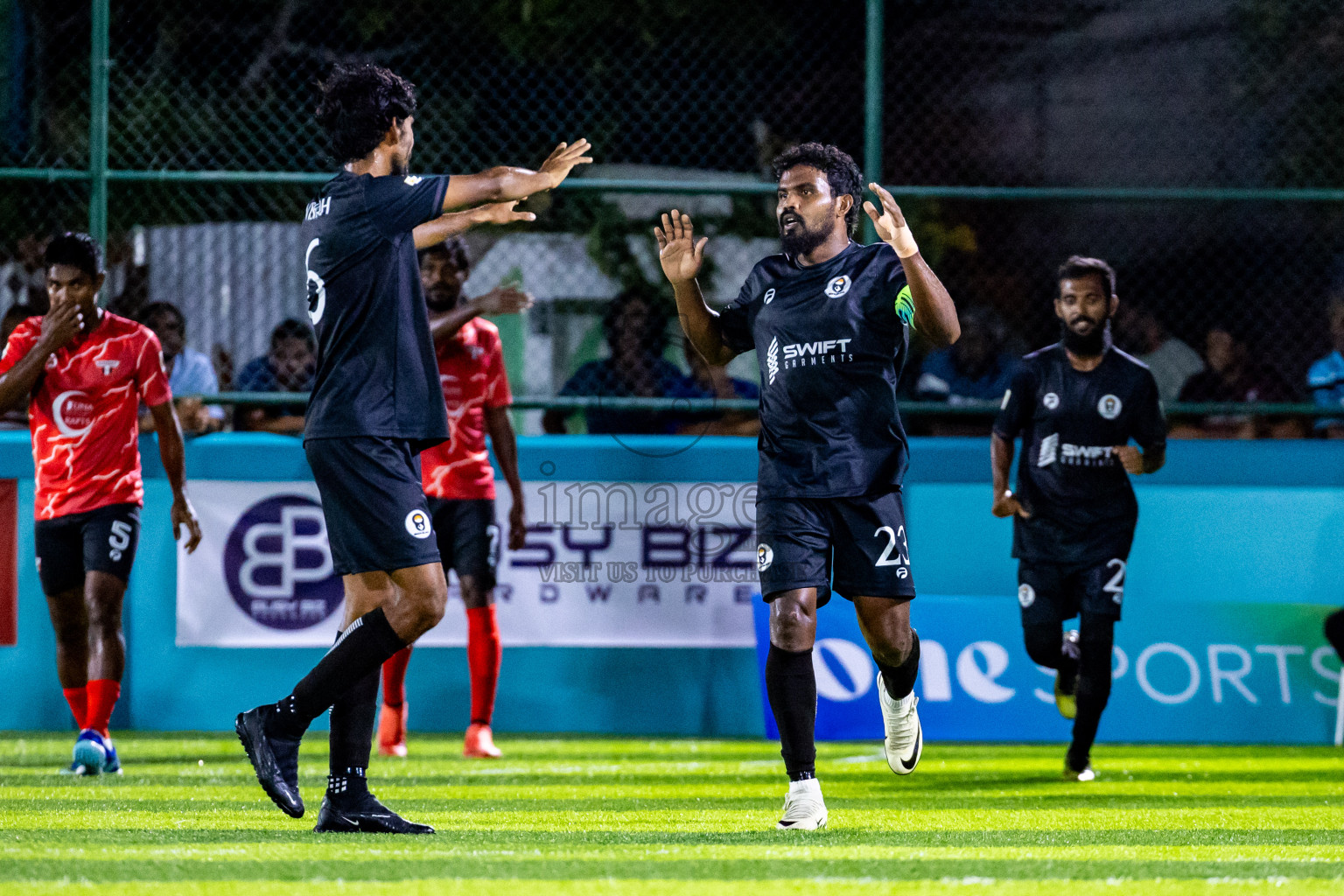 Much Black vs Raiymandhoo FC in Day 3 of Laamehi Dhiggaru Ekuveri Futsal Challenge 2024 was held on Sunday, 28th July 2024, at Dhiggaru Futsal Ground, Dhiggaru, Maldives Photos: Nausham Waheed / images.mv