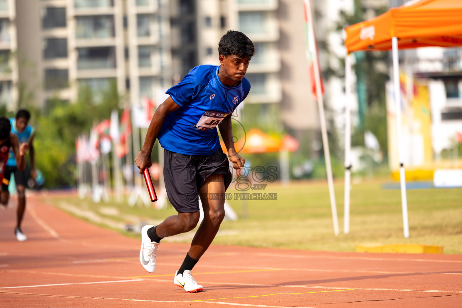 Day 6 of MWSC Interschool Athletics Championships 2024 held in Hulhumale Running Track, Hulhumale, Maldives on Thursday, 14th November 2024. Photos by: Ismail Thoriq / Images.mv