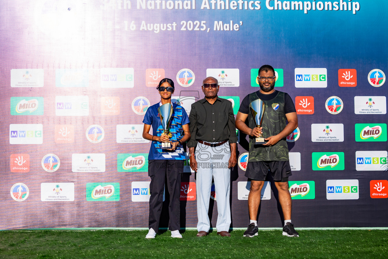 Day 3 of National Athletics Championship 2025 was held at Ekuveni Running Ground in Male', Maldives on Saturday, 16th August 2025. Photos: Nausham Waheed / images.mv