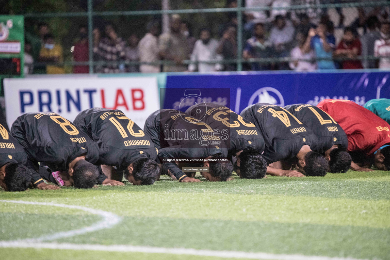 Prison Club vs MACL in the Quarter Finals of Club Maldives 2021 held at Hulhumale;, on 12th December 2021 Photos: Nausham / images.mv