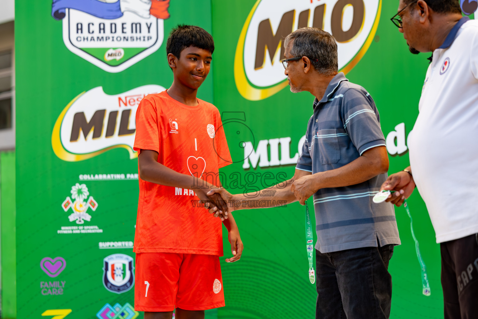 Day 4 of MILO Academy Championship 2024 (U-14) was held in Henveyru Stadium, Male', Maldives on Sunday, 3rd November 2024. Photos: Ismail Thoriq / Images.mv