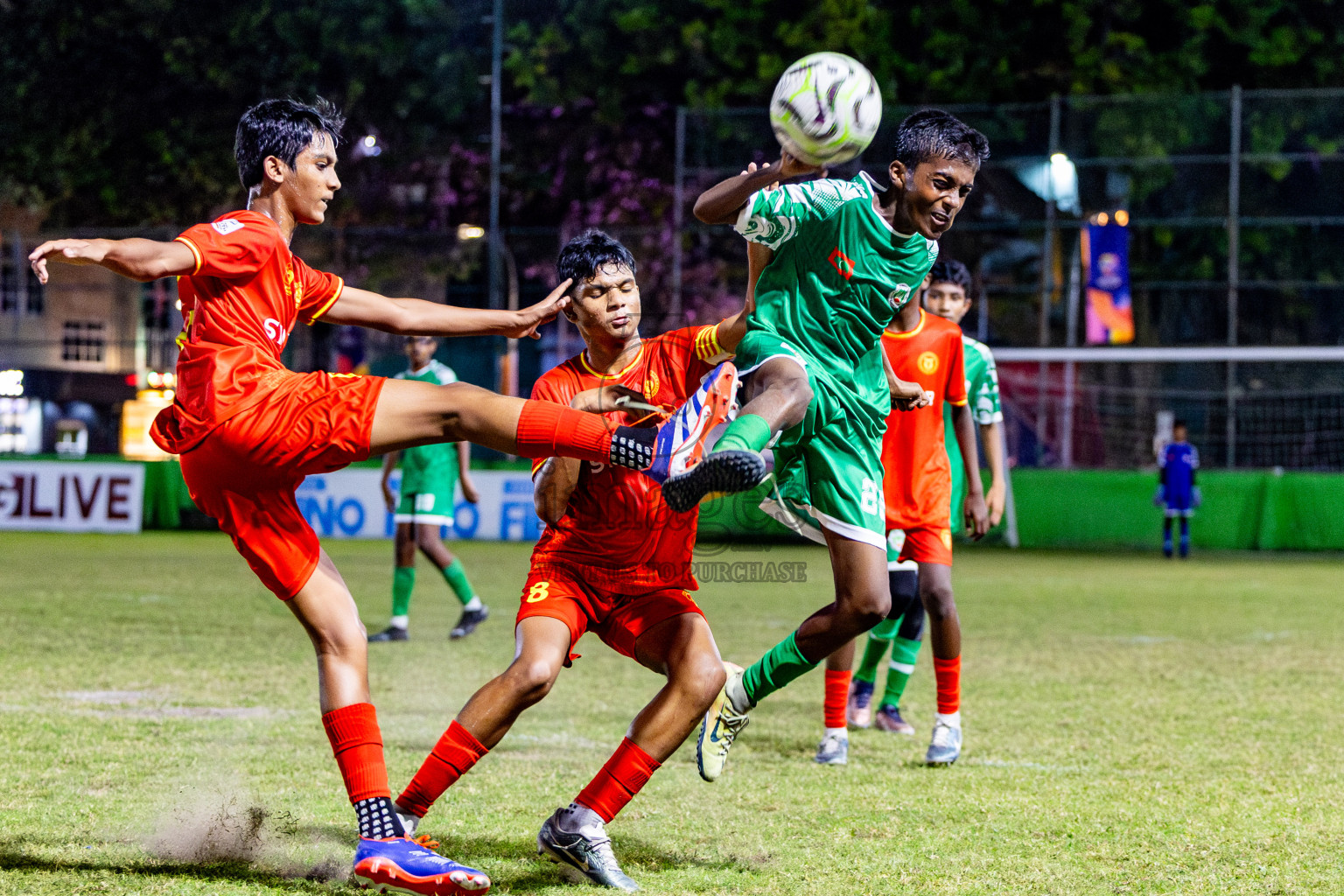 Victory Sports Club vs Hurriyya Sports Club (U14) in Day 9 of Dhivehi Youth League 2024 held at Henveiru Stadium on Saturday, 14th December 2024. Photos: Nausham Waheed / Images.mv