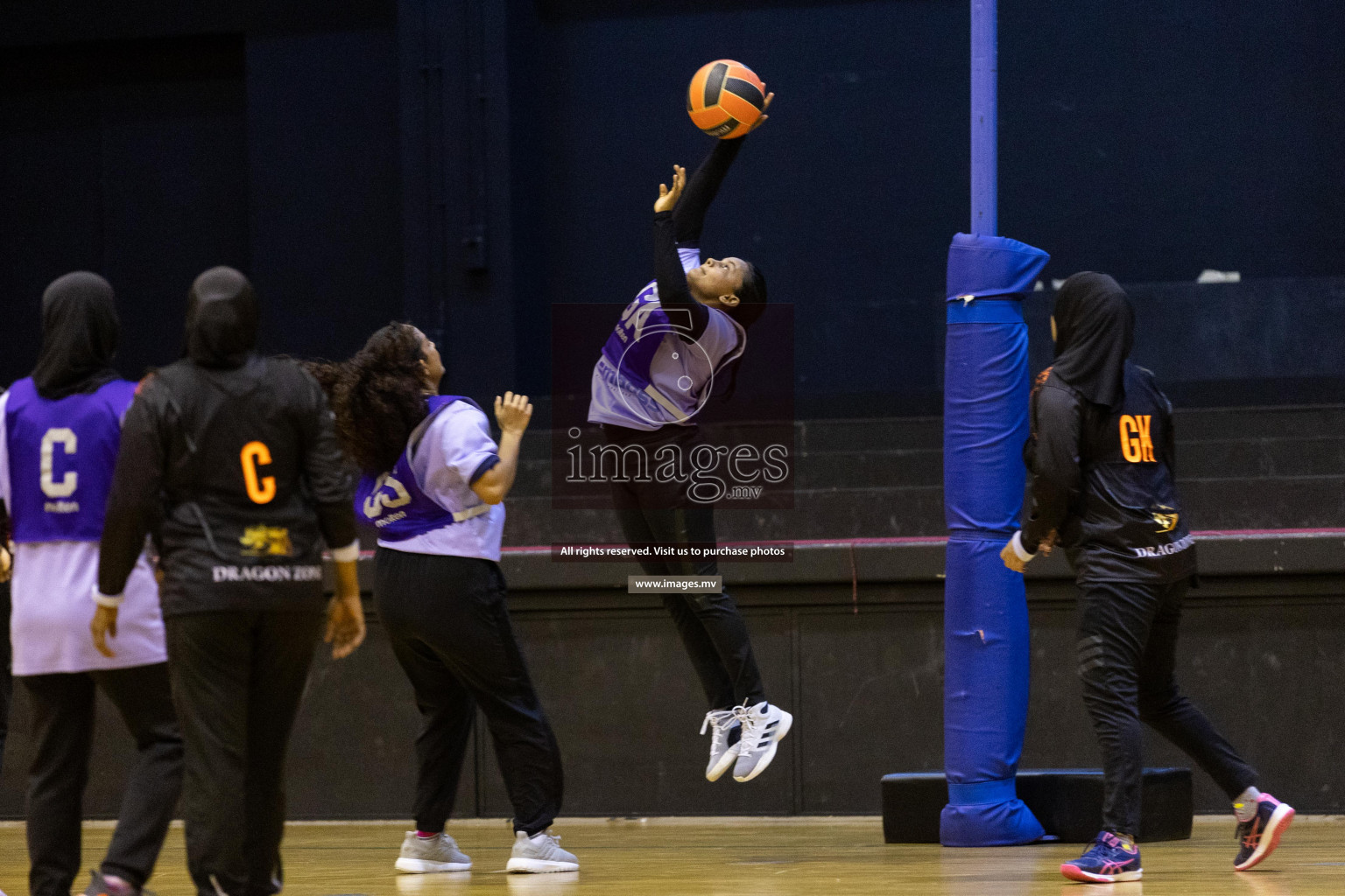 Club Matrix vs VYANSA in the Milo National Netball Tournament 2022 on 20 July 2022, held in Social Center, Male', Maldives. Photographer: Shuu / Images.mv