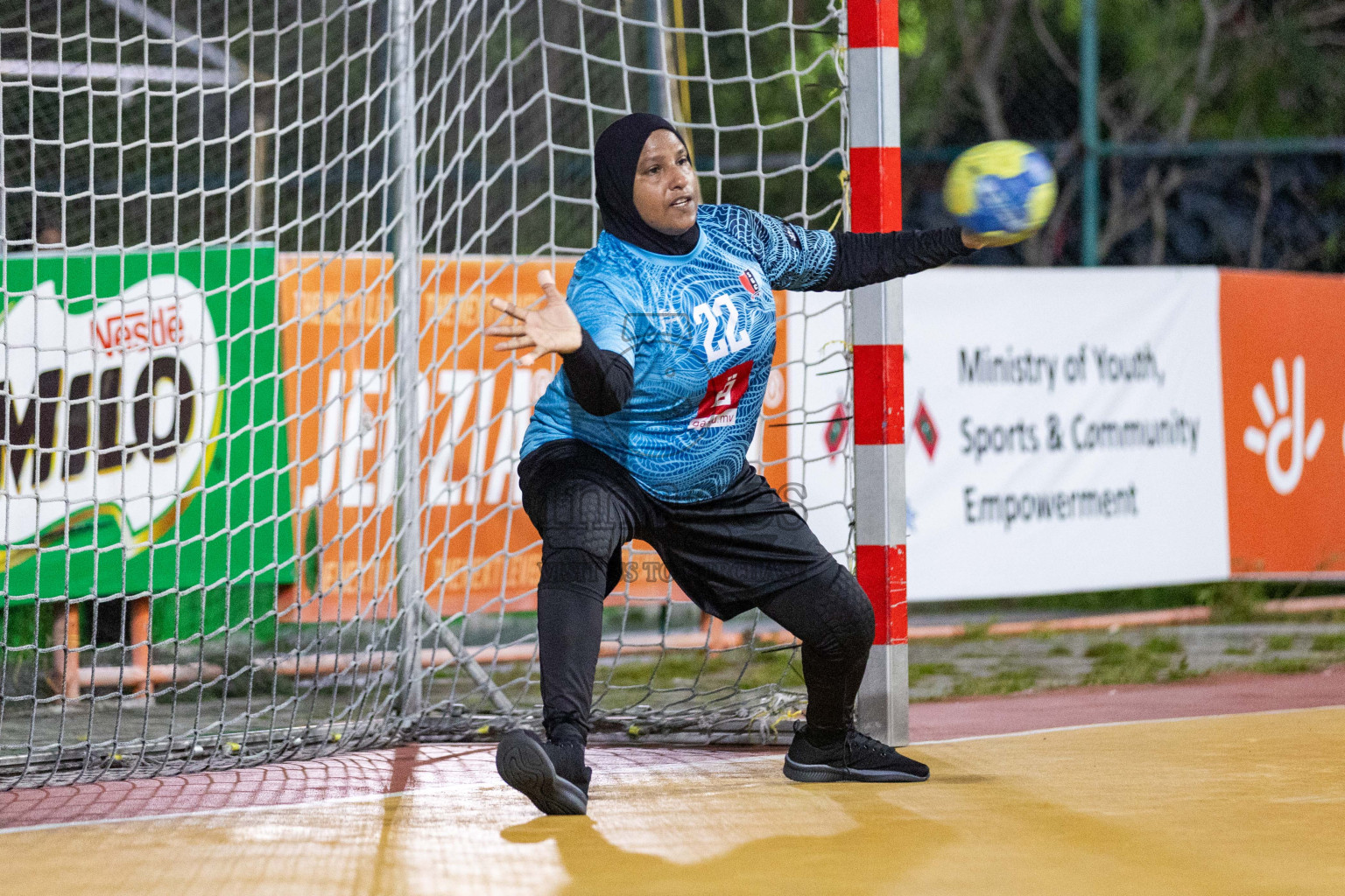 Day 18 of 10th National Handball Tournament 2023, held in Handball ground, Male', Maldives on Sunday, 17th December 2023 Photos: Nausham Waheed/ Images.mv